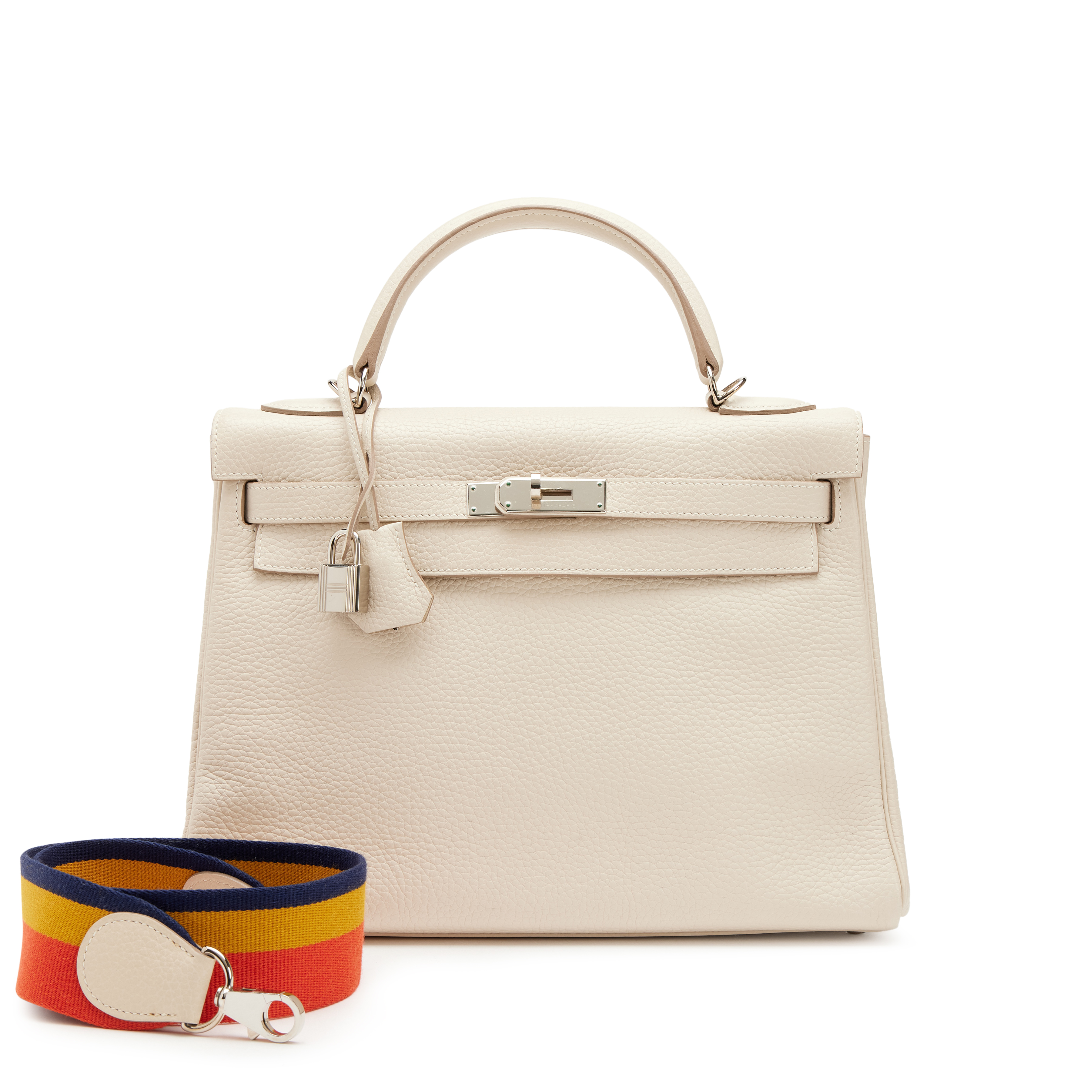 Hermès Craie Clemence Retourne Amazone Kelly 32 Palladium Hardware