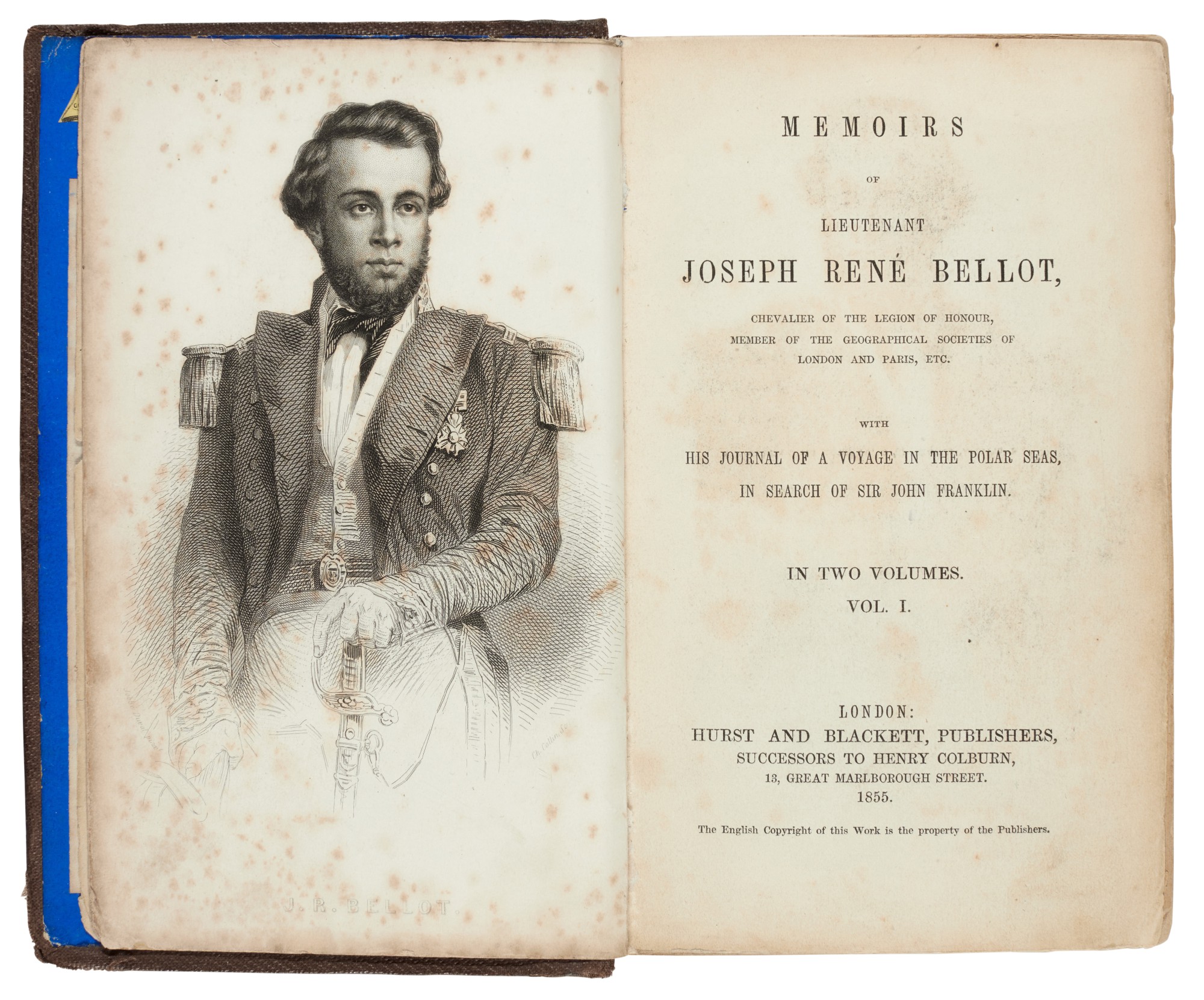 Joseph Rene Bellot Memoirs with his journal of a voyage in the