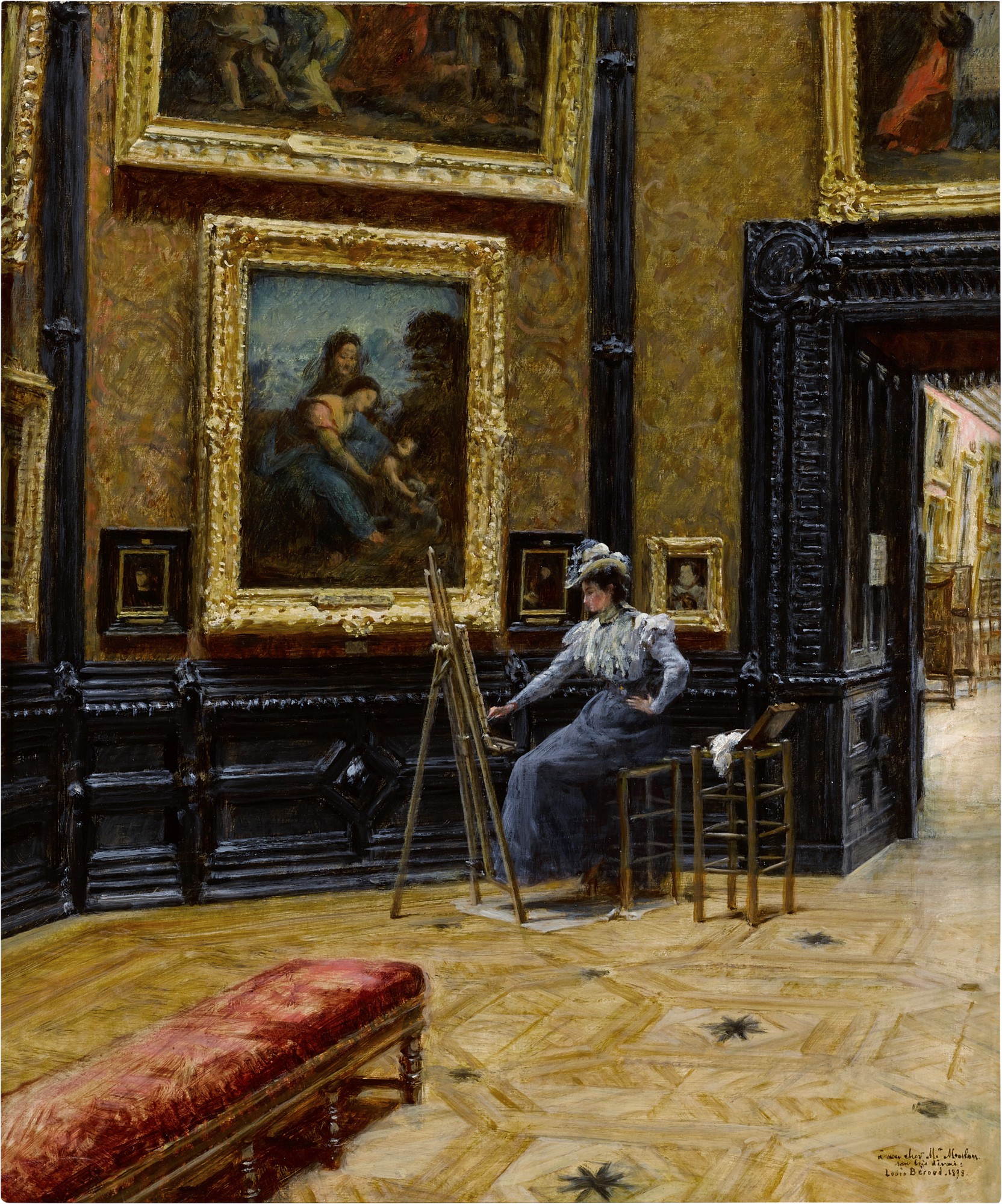 An Elegantly Dressed Copyist at the Louvre | Belle Époque Splendor: The ...