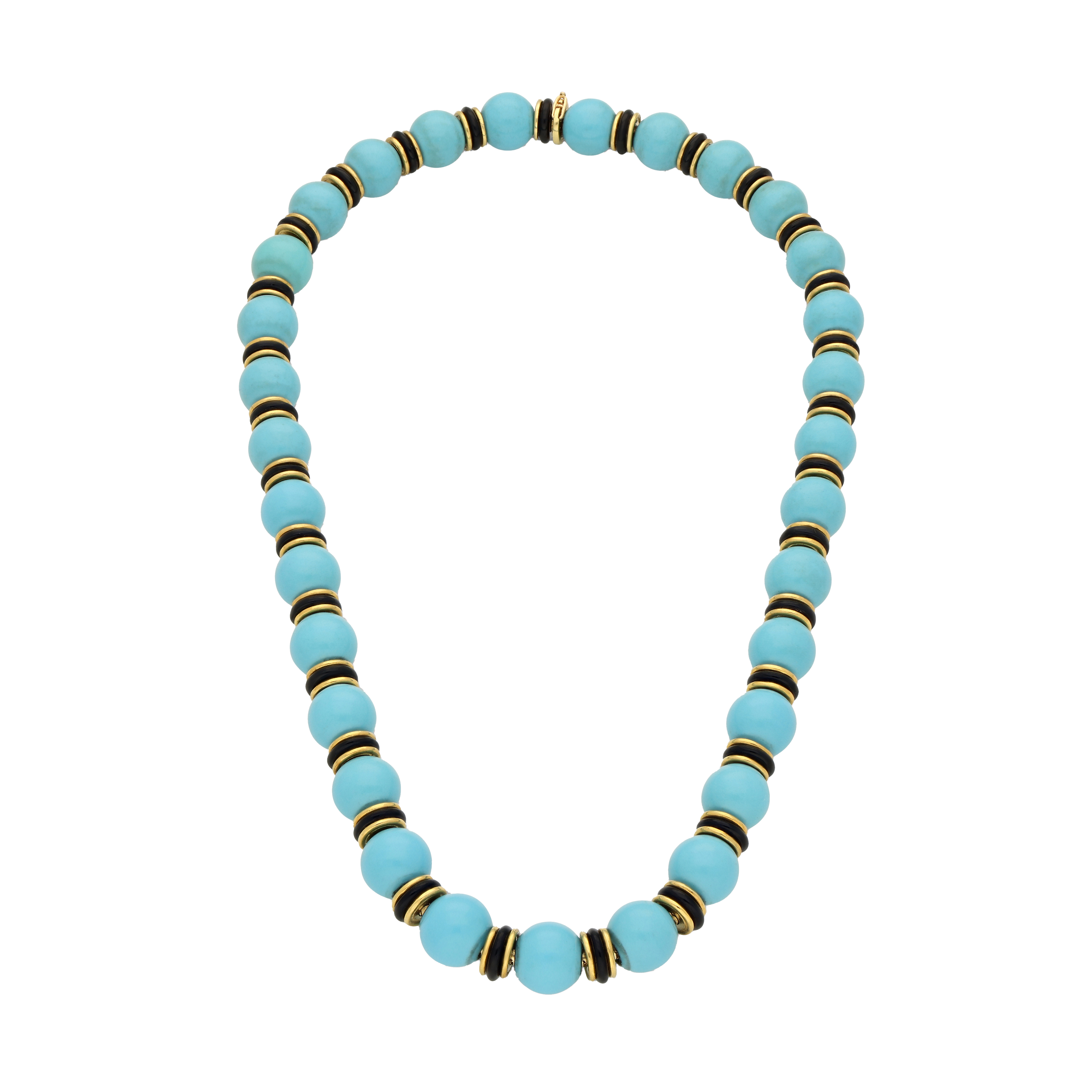 Turquoise特大 & antique beads Necklace van-cleef-and-arpels-vintage-