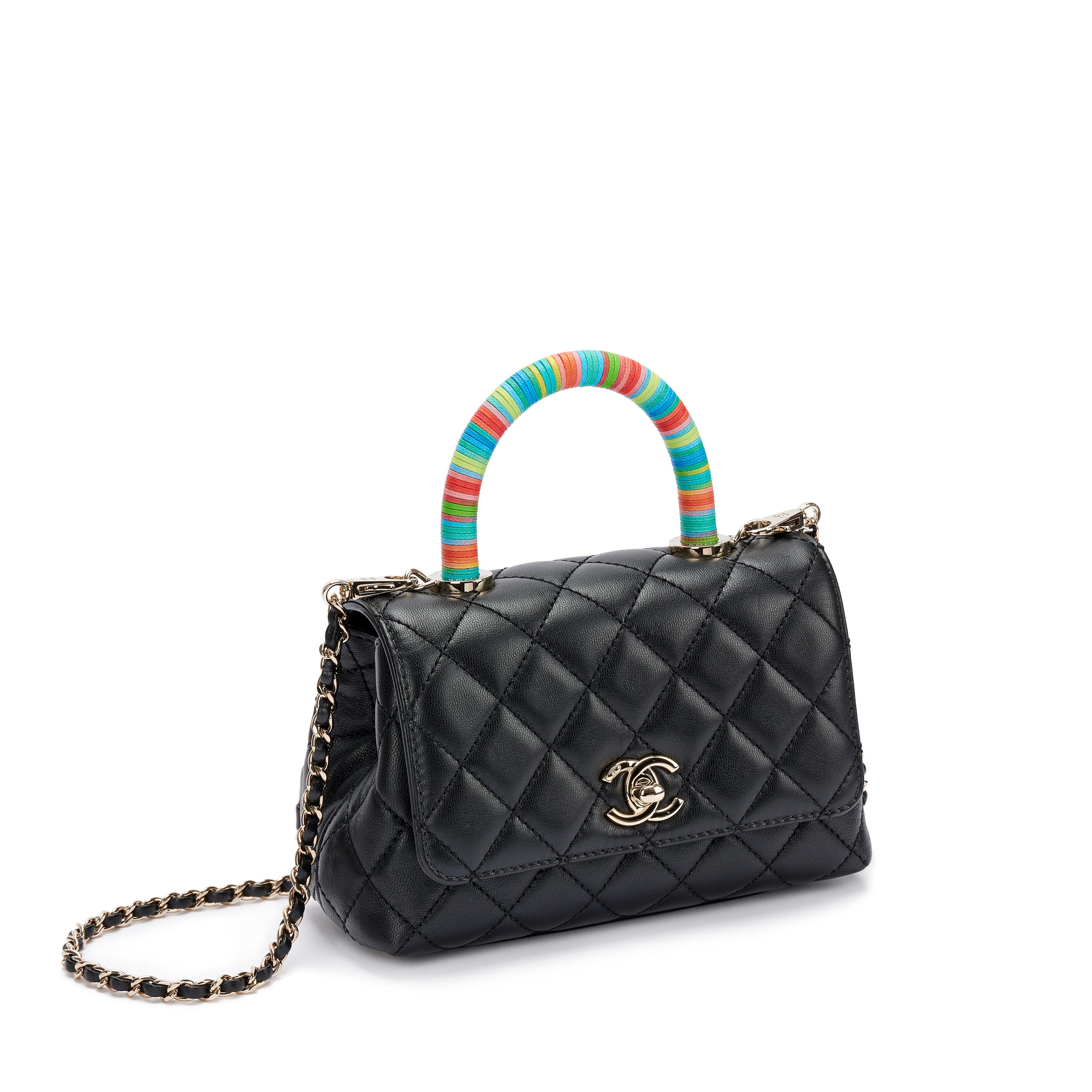 Chanel Cream White Quilted Chèvre Extra Mini Rainbow Coco Handle Flap Gold  Hardware, 2021 Available For Immediate Sale At Sotheby's