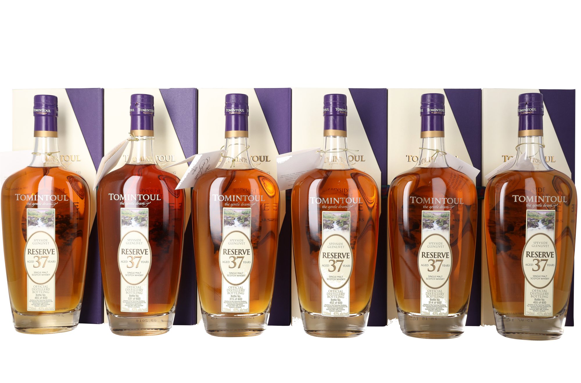 Tomintoul Reserve 37 Year Old 43.0 abv 1967 (6 BT75) Whisky & Whiskey The Three Continents