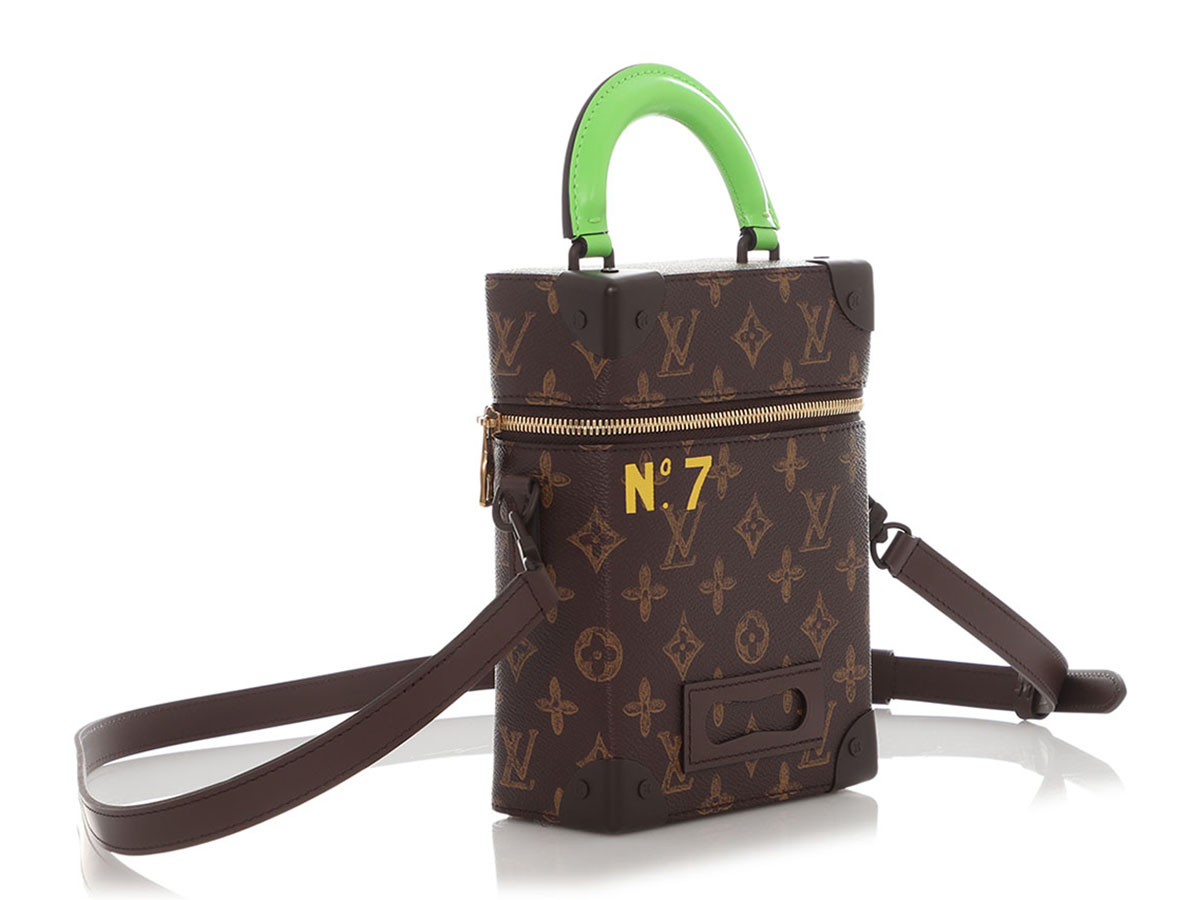 Louis Vuitton Brown Monogram N°7 Vertical Box Trunk Gold Hardware
