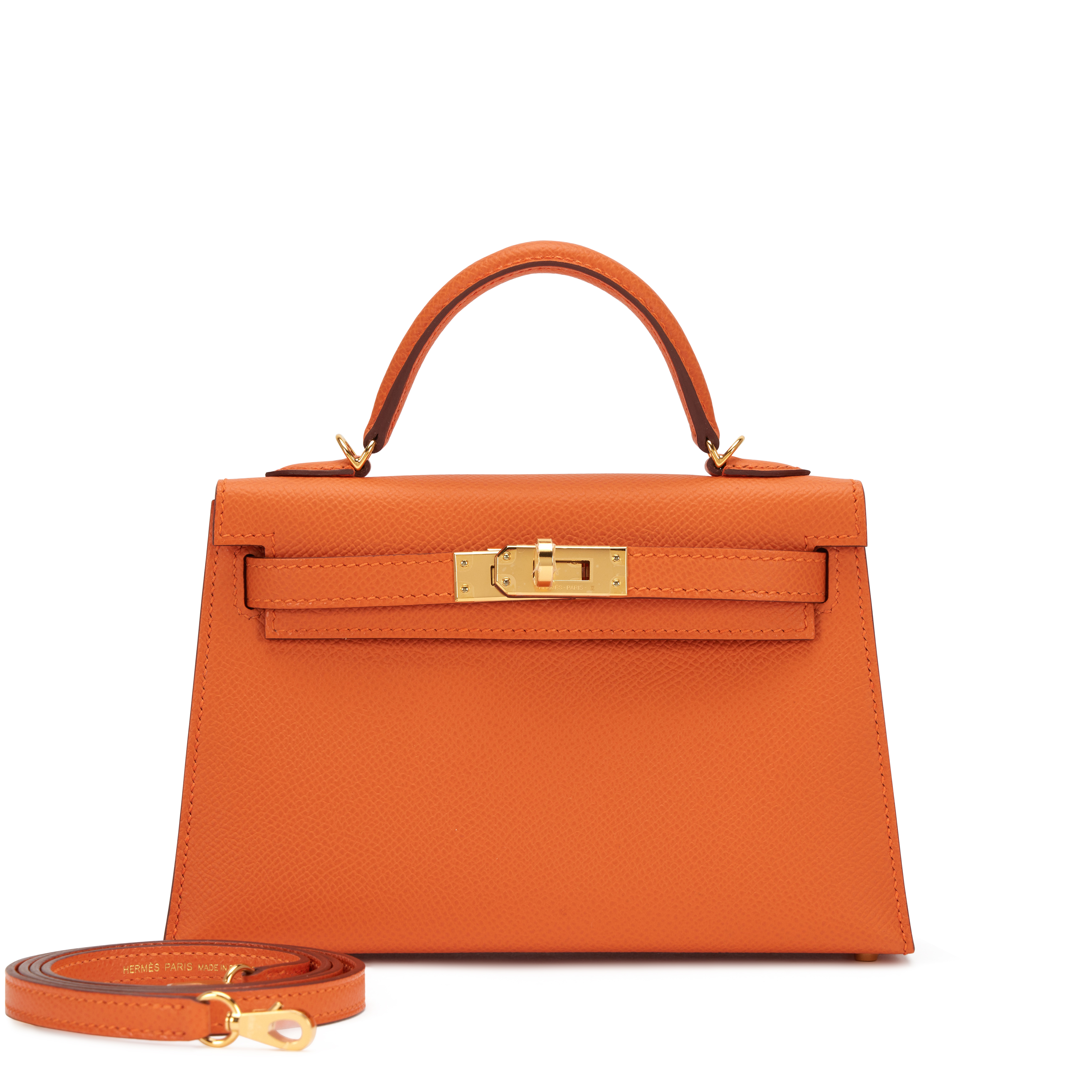 Hermes mini mini kelly 二代 橙色 Herm s Orange Epsom Mini Kelly 20