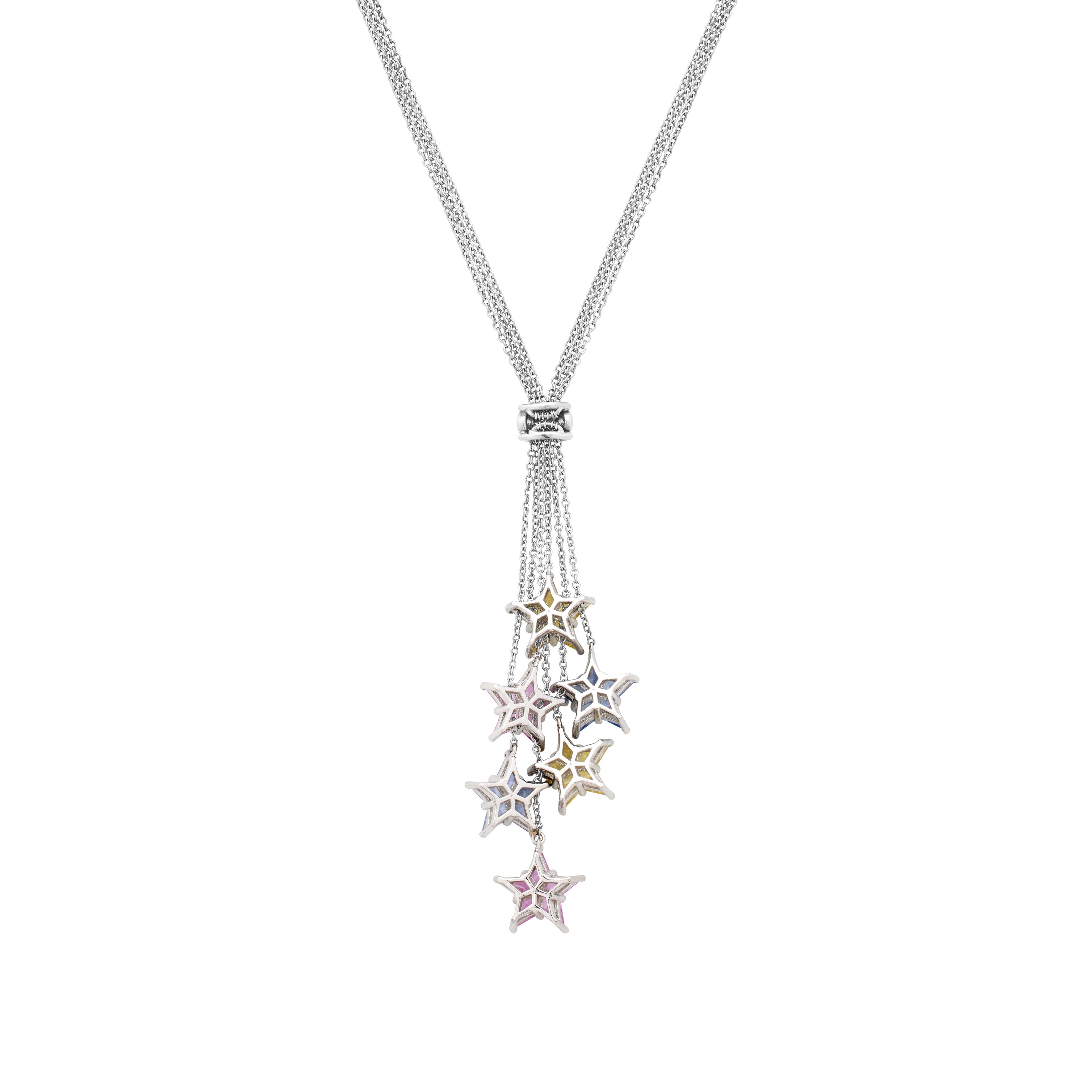 ‼️ラッキーサニー‼️ Tiffany & Co. Platinum, Multicolor Sapphire, And Diamond
