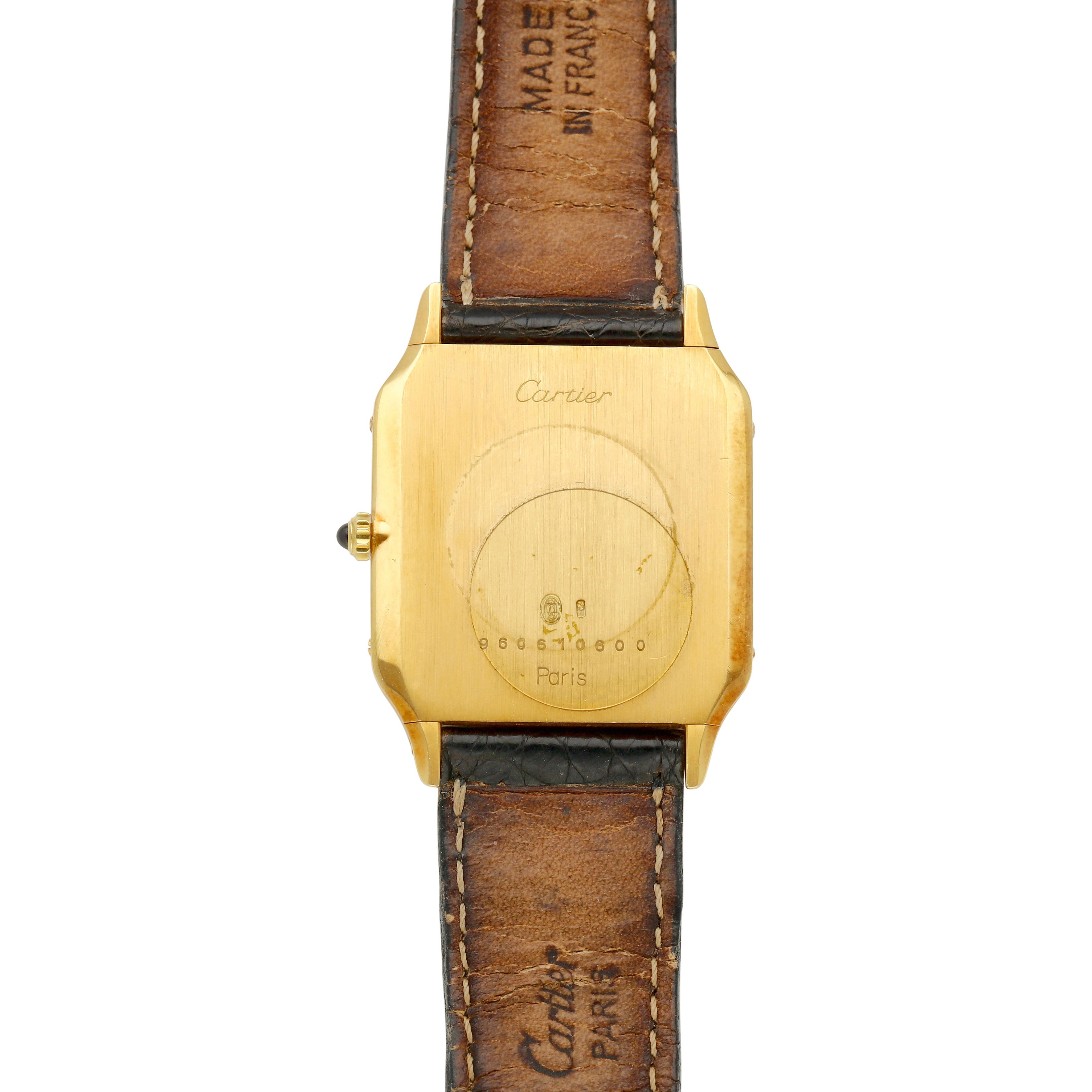 Cartier Santos (Reference 96061). A Yellow Gold Mechanical