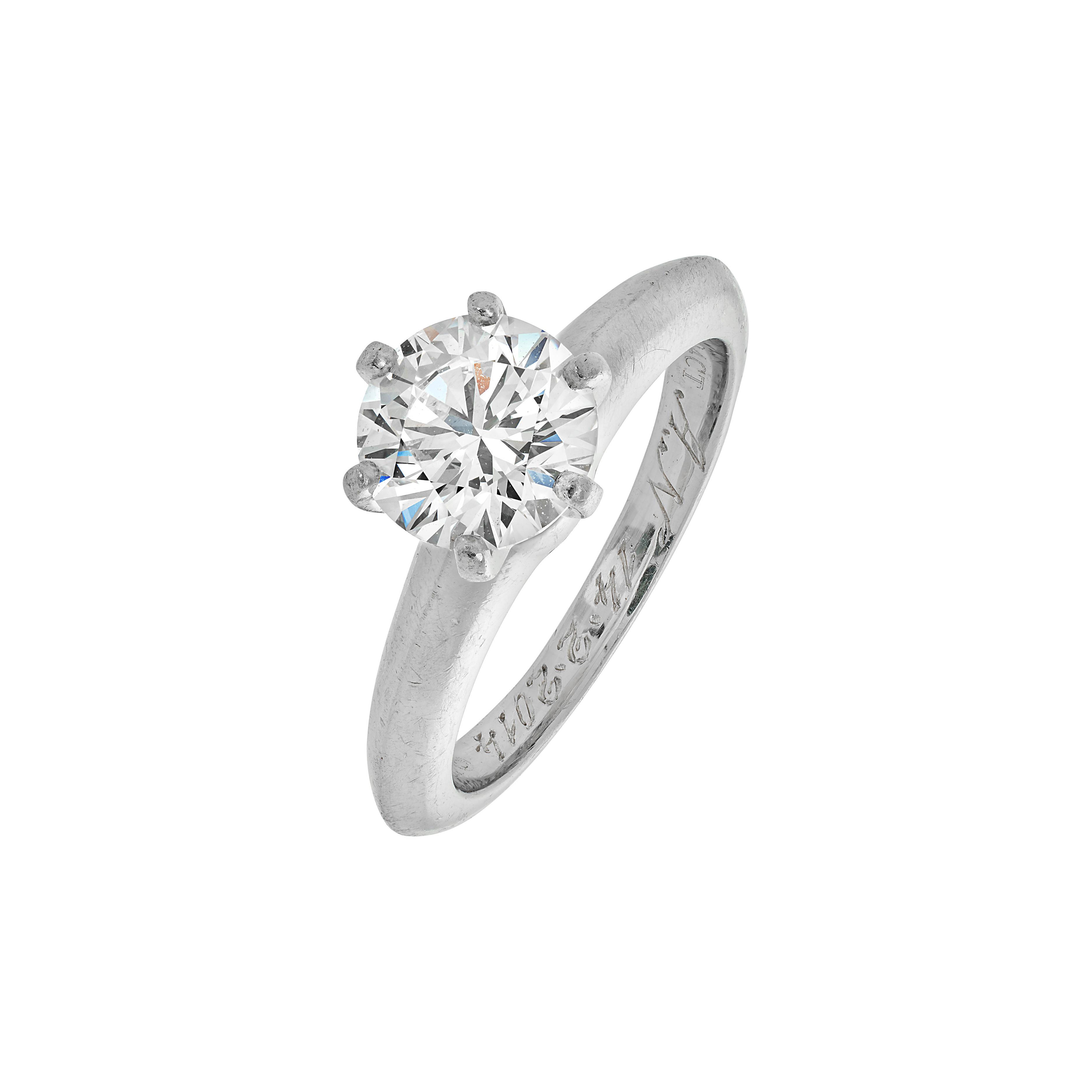 Tiffany & Co. Platinum And 1.04ct Diamond Engagement Ring