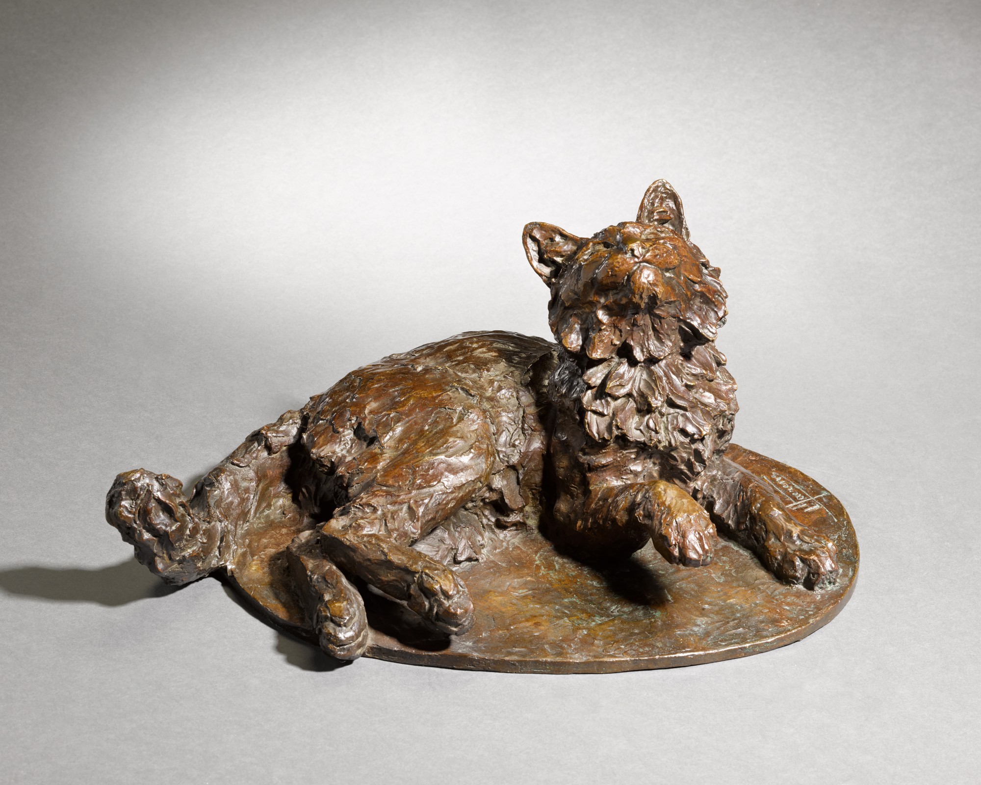 Reclining Cat Sladmore Life in Bronze 2022 Sotheby's