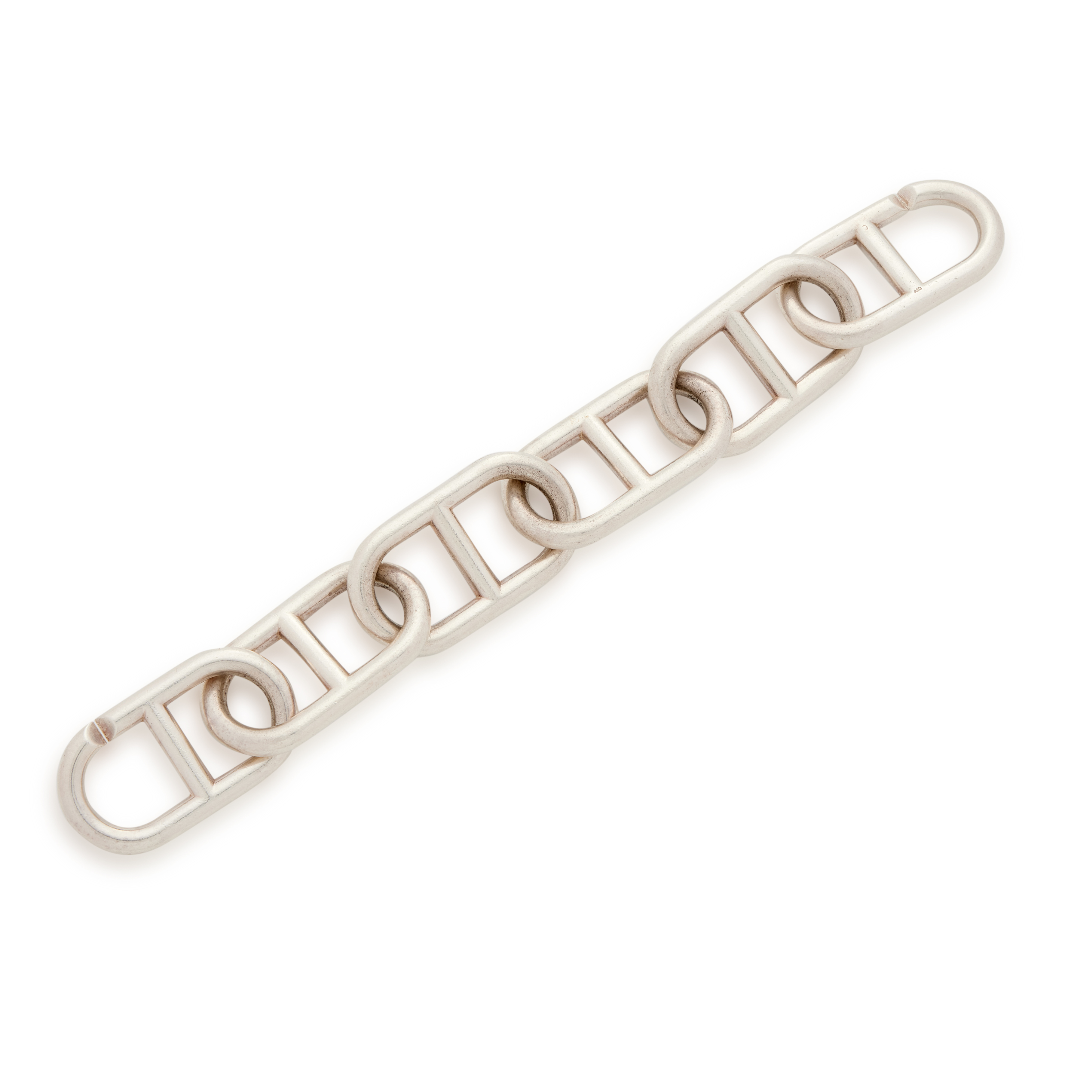 Hermès Vintage Sterling Silver Anchor Link Chain Bracelet 