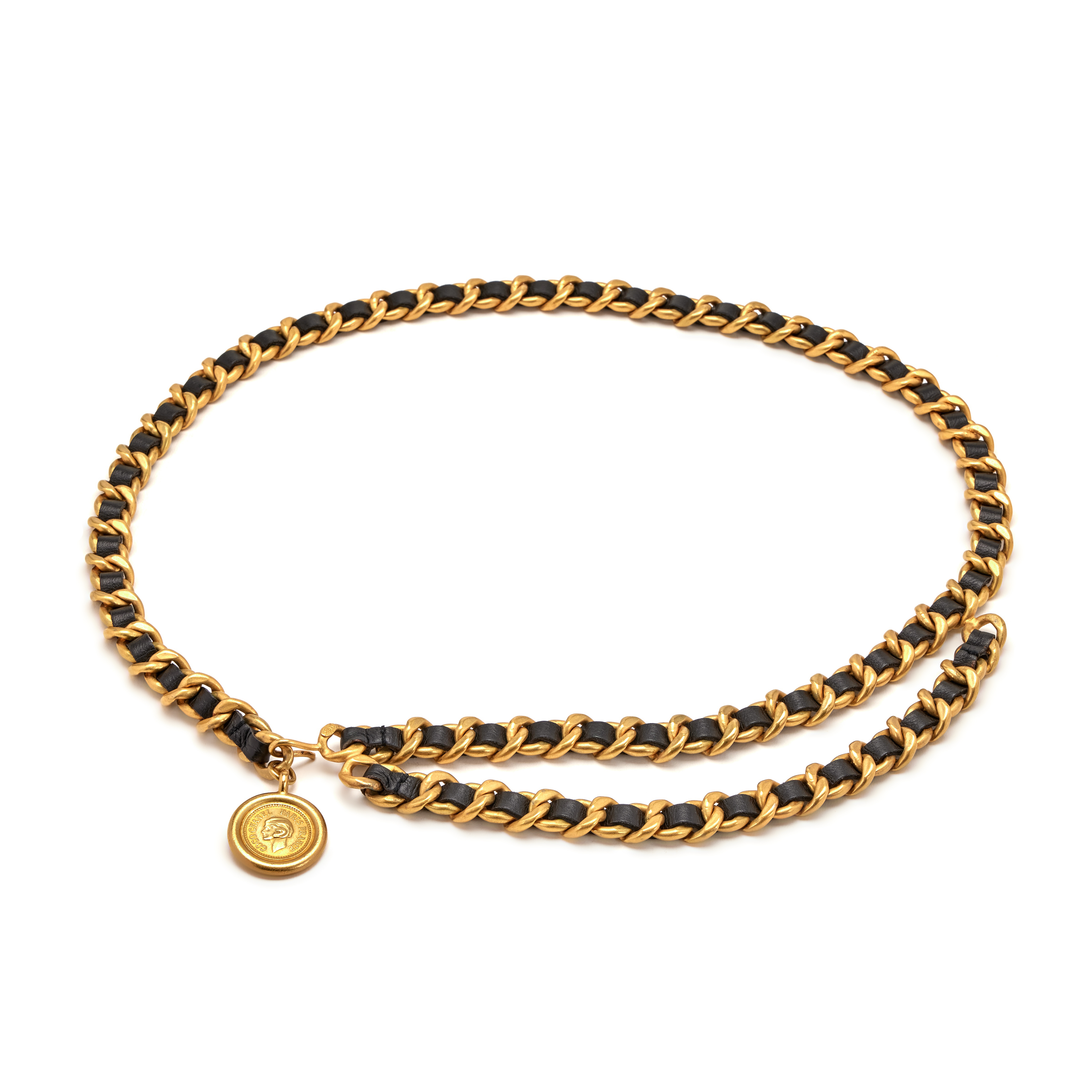 Authentic CHANEL CHUNKY Vintage 1994 belt gold leather 90cm chanel-paris-fall-1994-cc-3-  main image 4