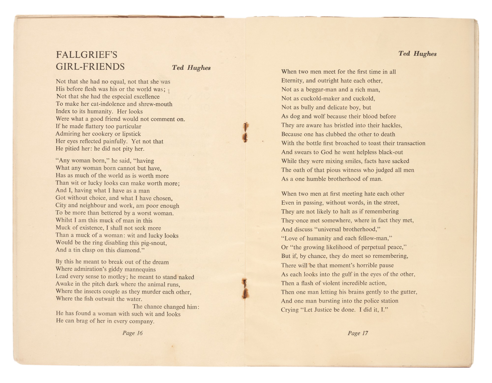 Ted Hughes And Others St Botolph s Review 1956 Ted Hughes Copy