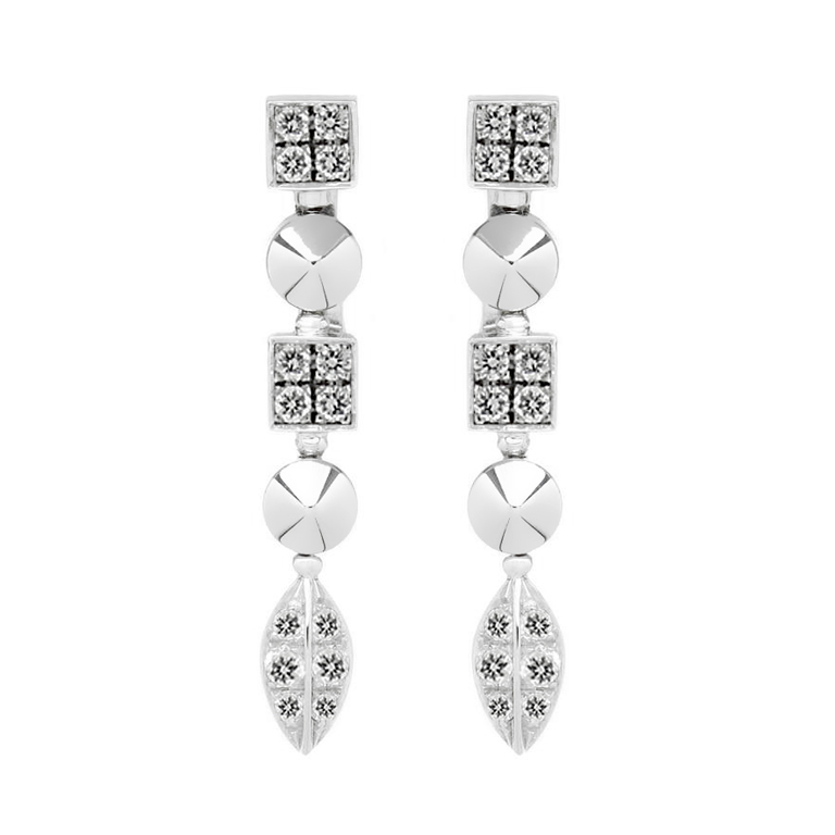 lui jewelry ニット ホワイト White Cubic Zirconia Rhodium Over Sterling Silver Pendant