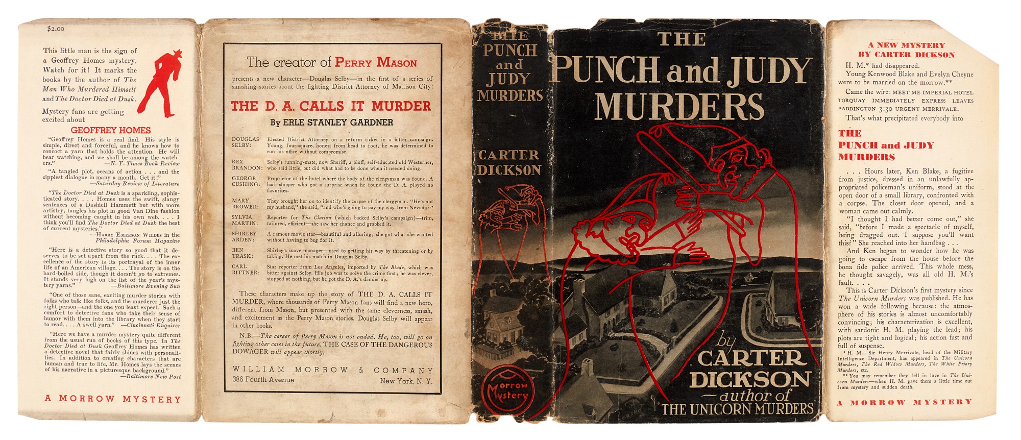 Carter Dickson [John Dickson Carr] The Punch and Judy Murders, 1937