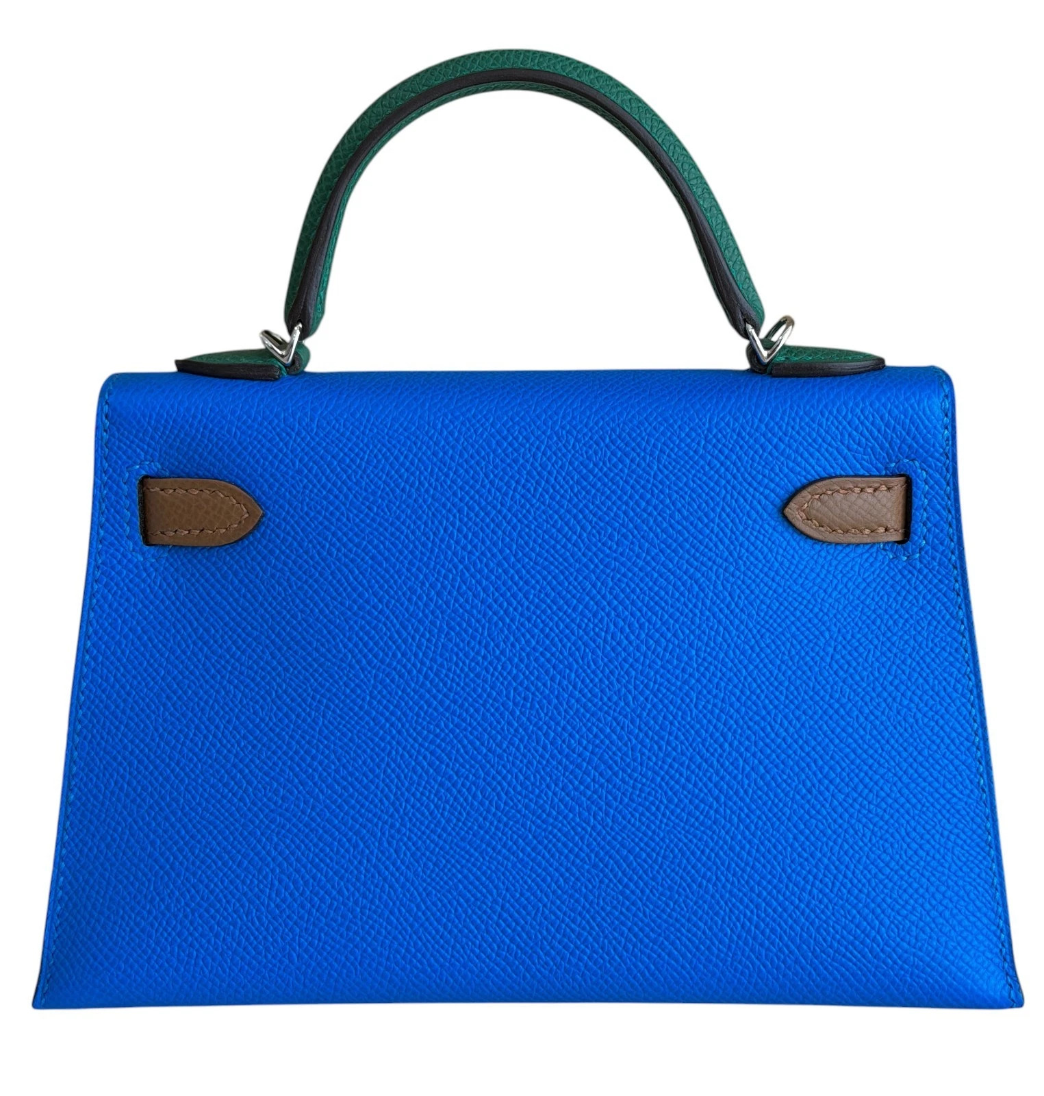 Hermès Blue Hydra, Vert Moyen And Alezan Epsom Tri-Color Mini