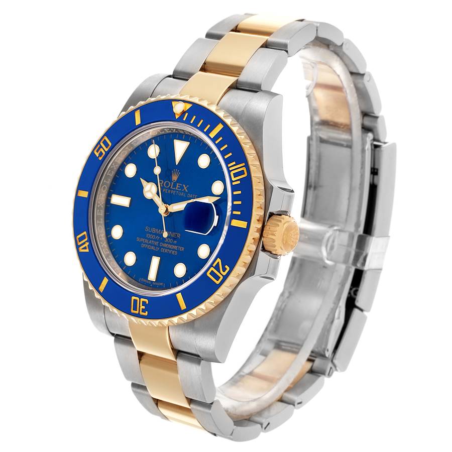 Rolex Submariner (Reference 116613). A yellow gold stainless steel automatic wristwatch with date. 2015 - Image 4
