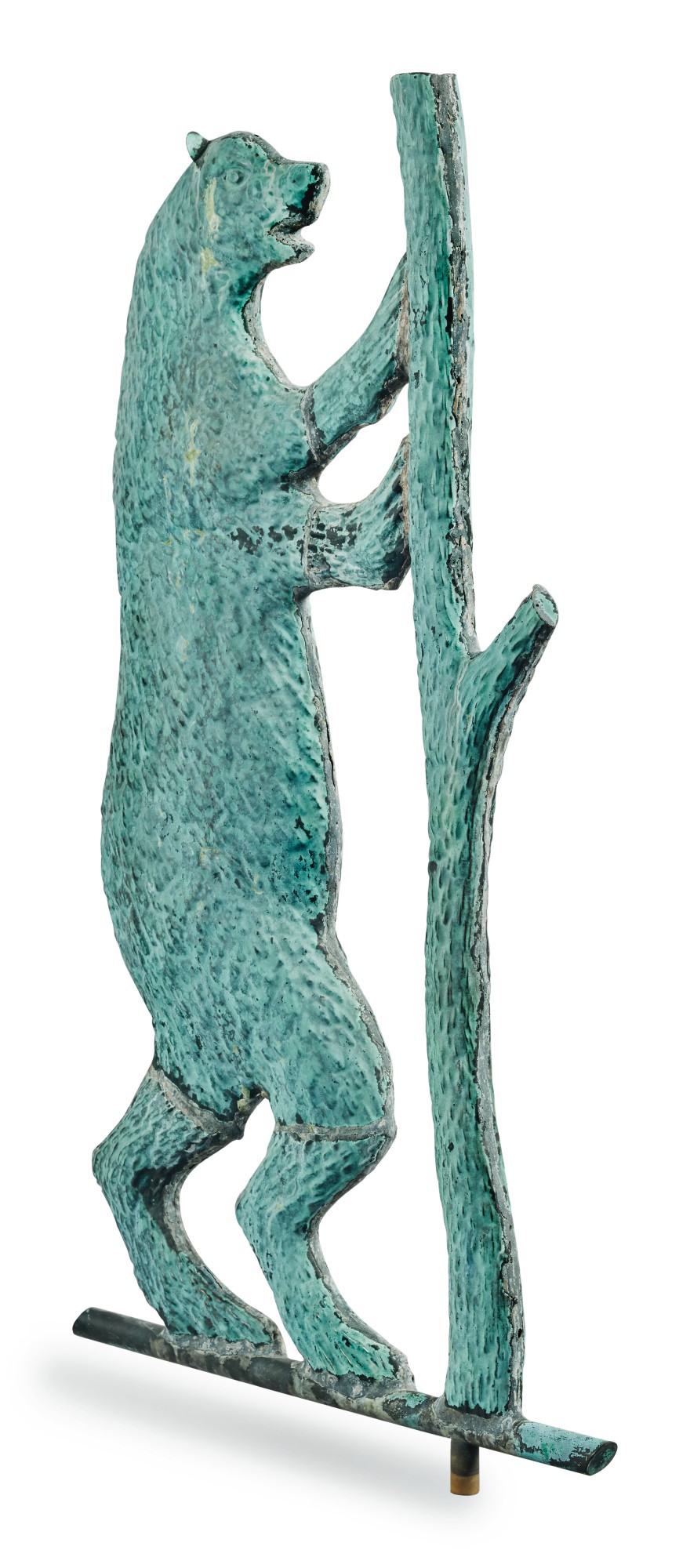 Very Fine and Rare MoldedSheet Copper 'Performing Bear' Weathervane, J