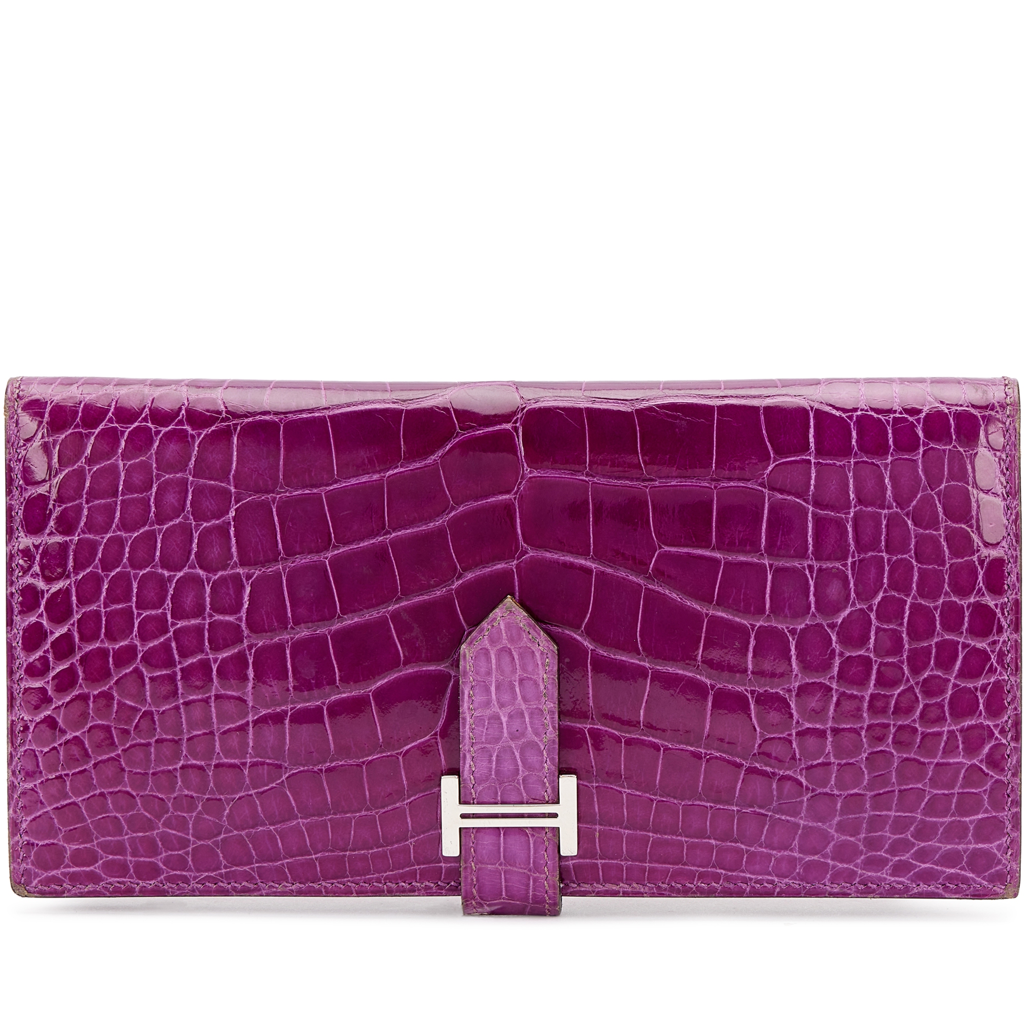 ★you a use★ Wonder wallet Croc lavender Gold/Silver Luxury-Zipper-Design-Good-