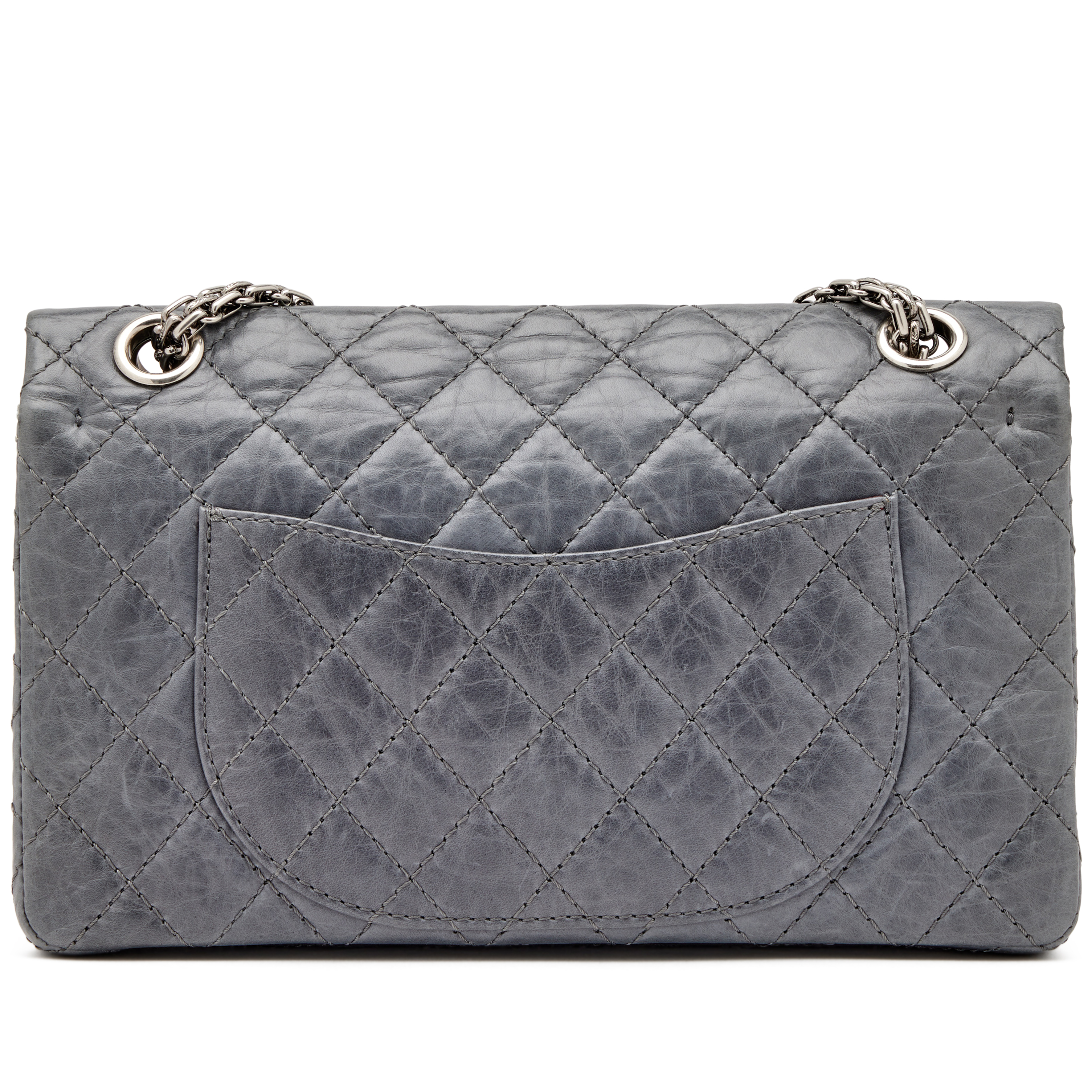 Chanel Grey Quilted Aged Calfskin 50th Anniversary 2.55 Reissue