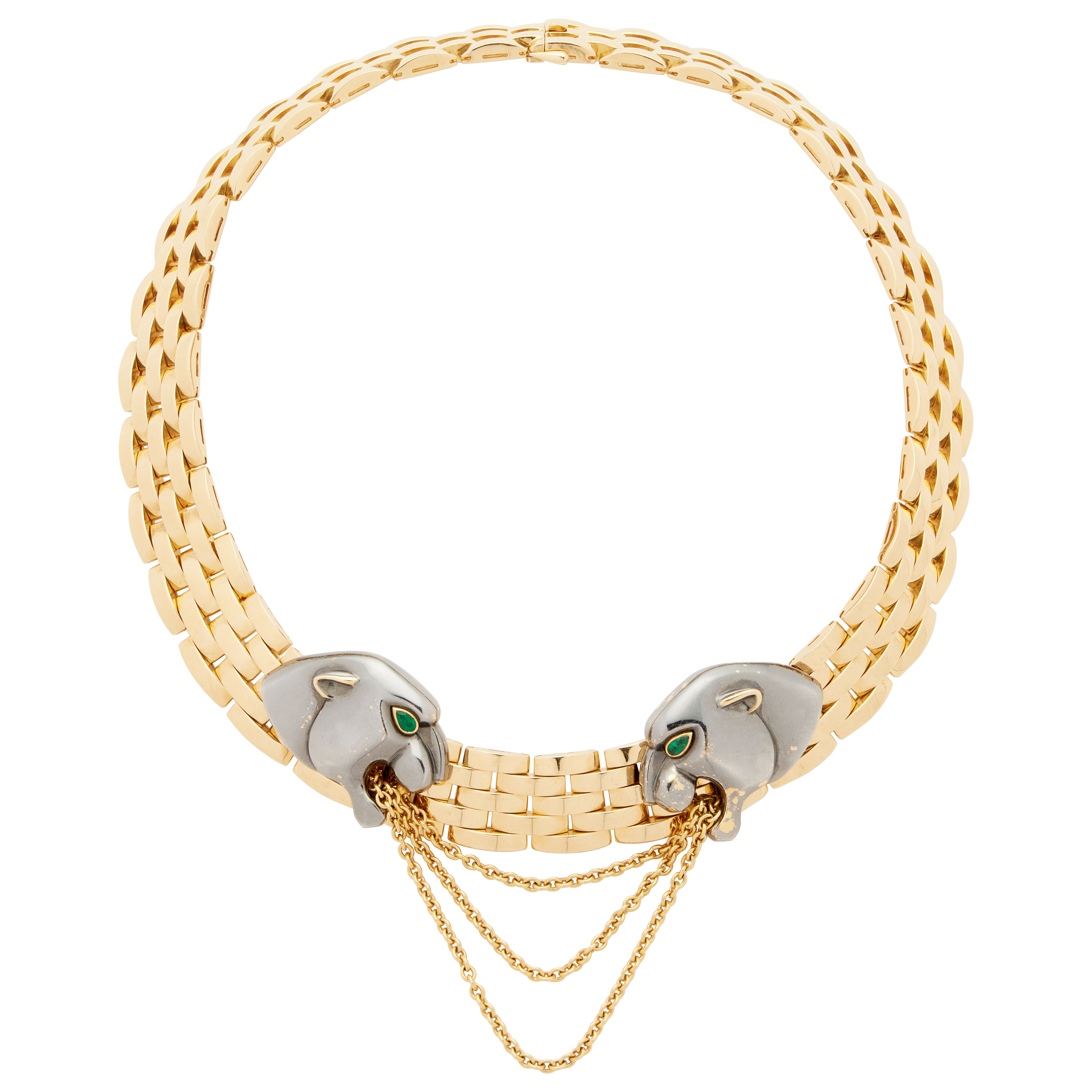 Cartier Gold And Emerald Maillon Panthère Convertible Necklace