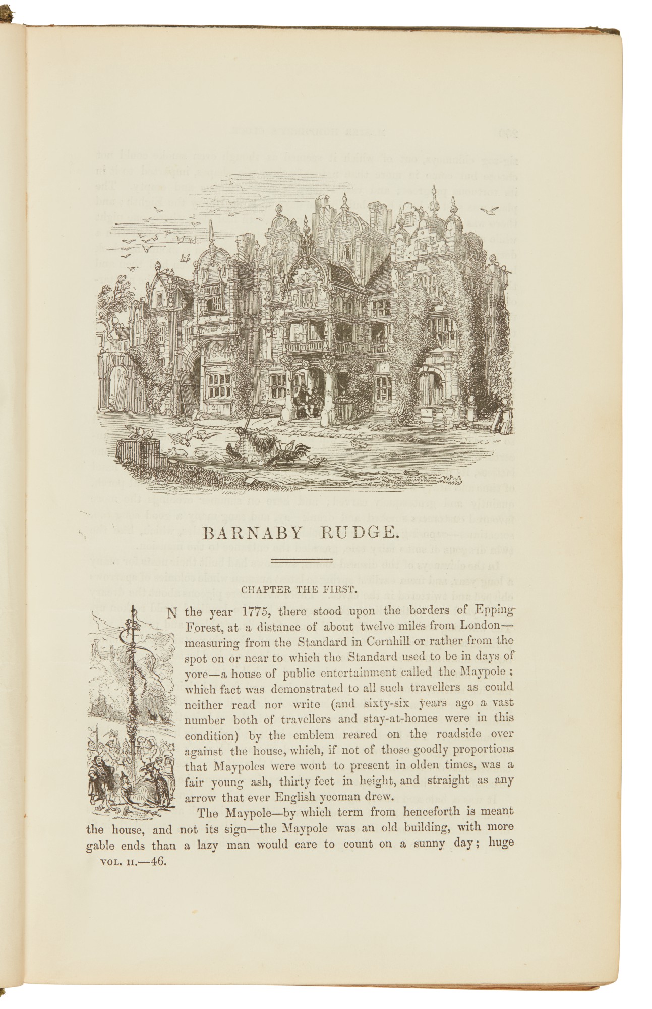 Dickens, Barnaby Rudge, 1841, first separate edition, bound from the ...