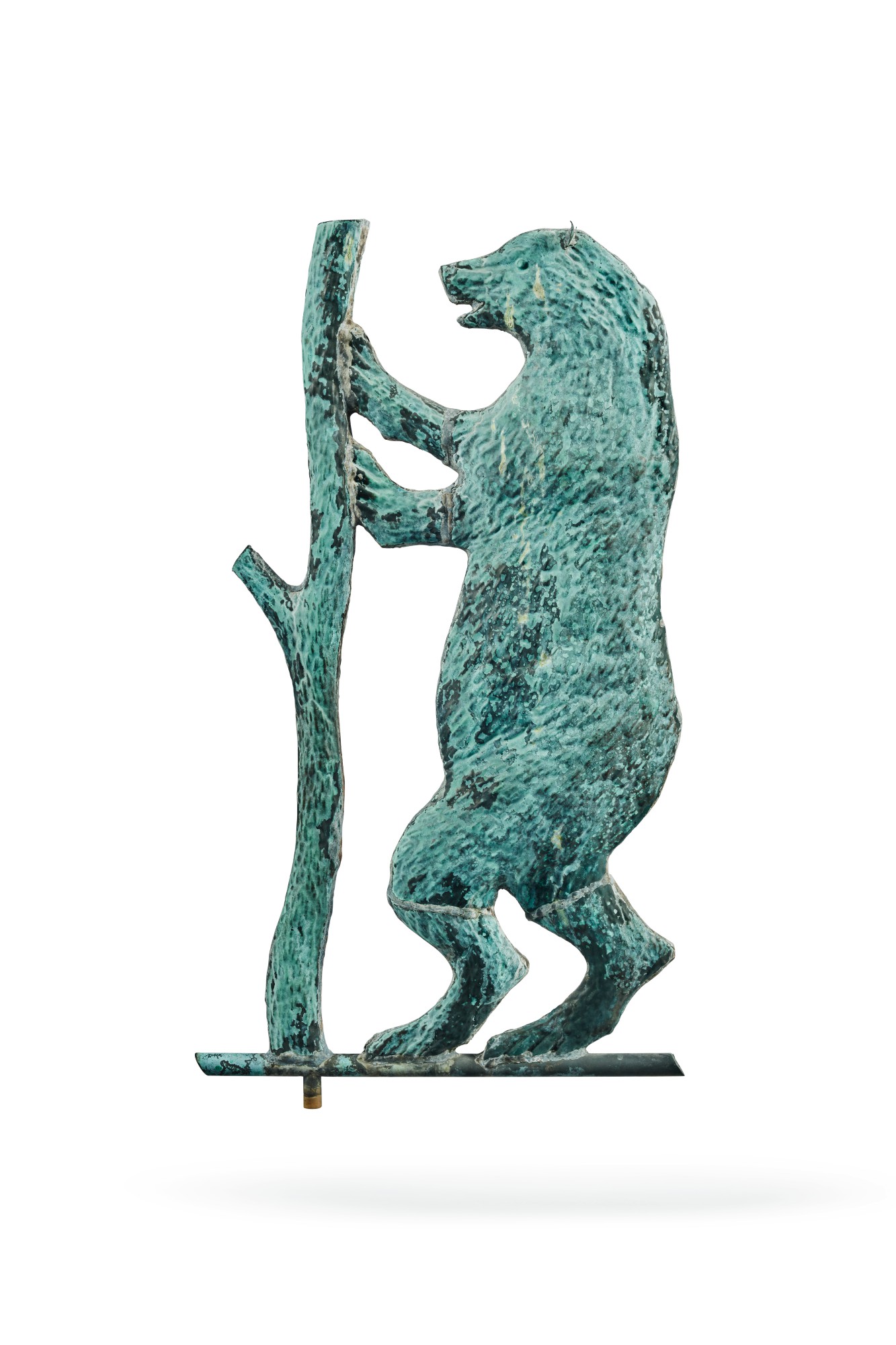 Very Fine and Rare MoldedSheet Copper 'Performing Bear' Weathervane, J