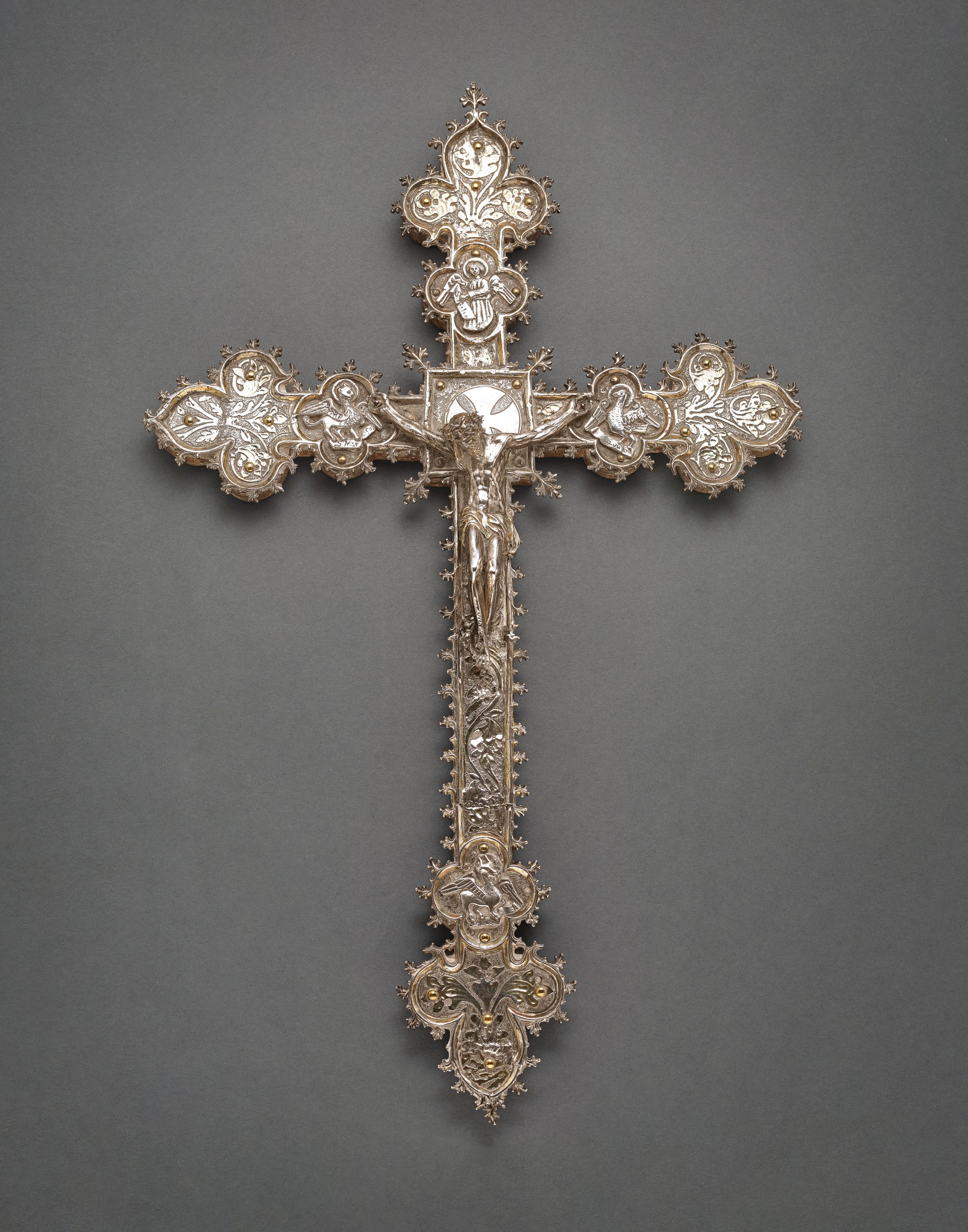 Spanish, probably Zaragoza, 15th century Cross Old Master Sculpture