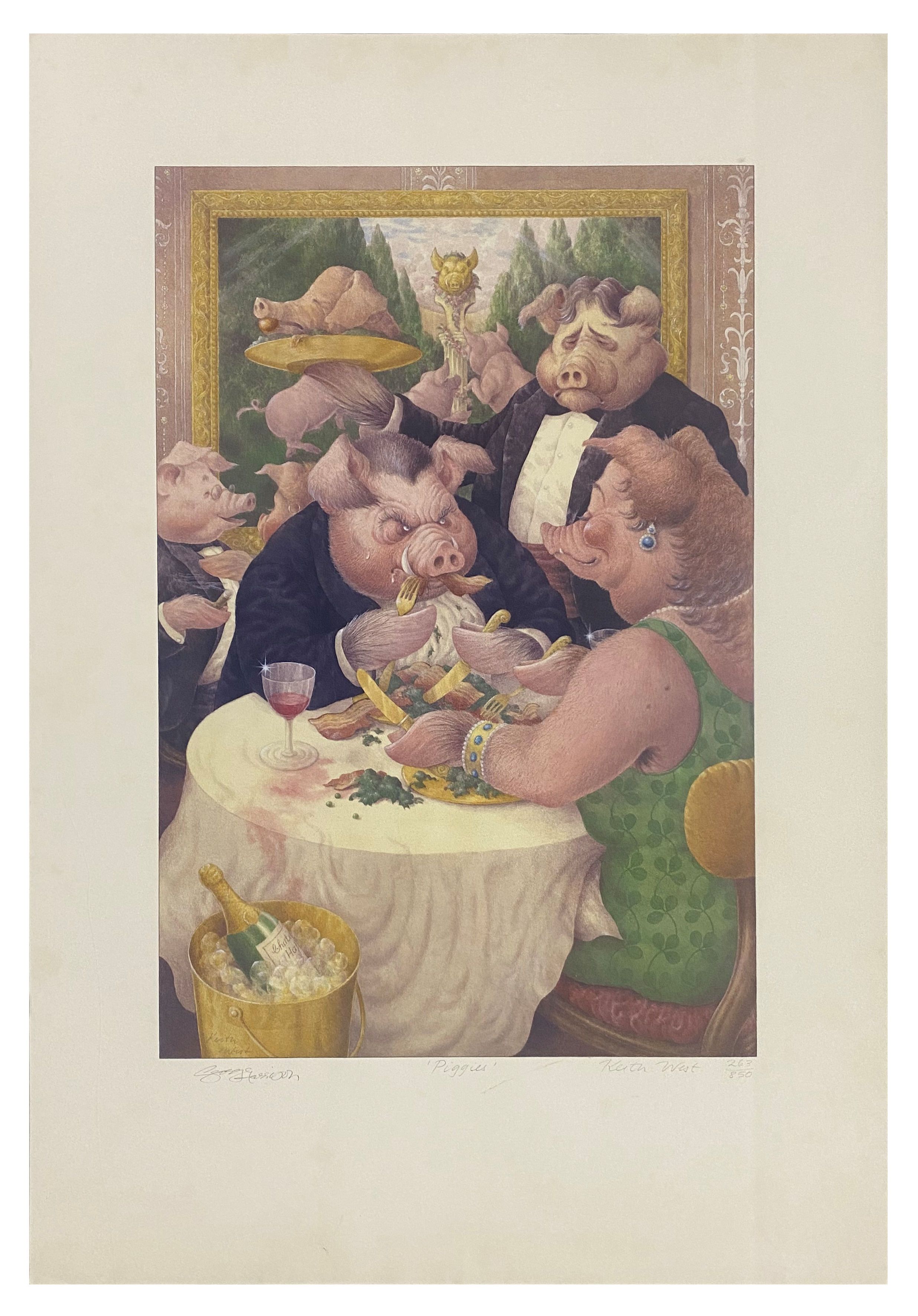 George Harrison Vintage Piggies Lithograph Available For Immediate