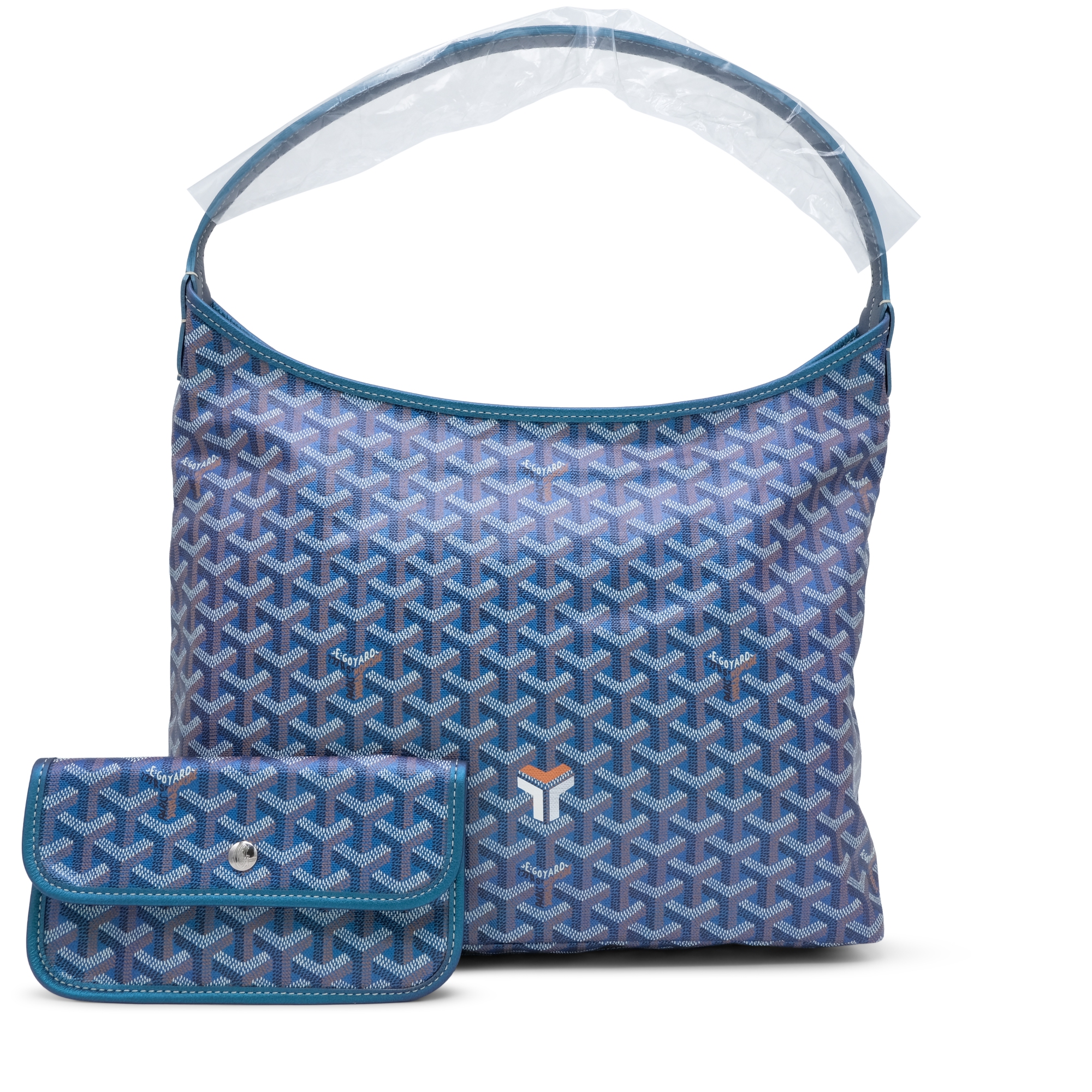 Goyard Pearly Blue Goyardine Canvas And Chevroches Calfskin Boheme