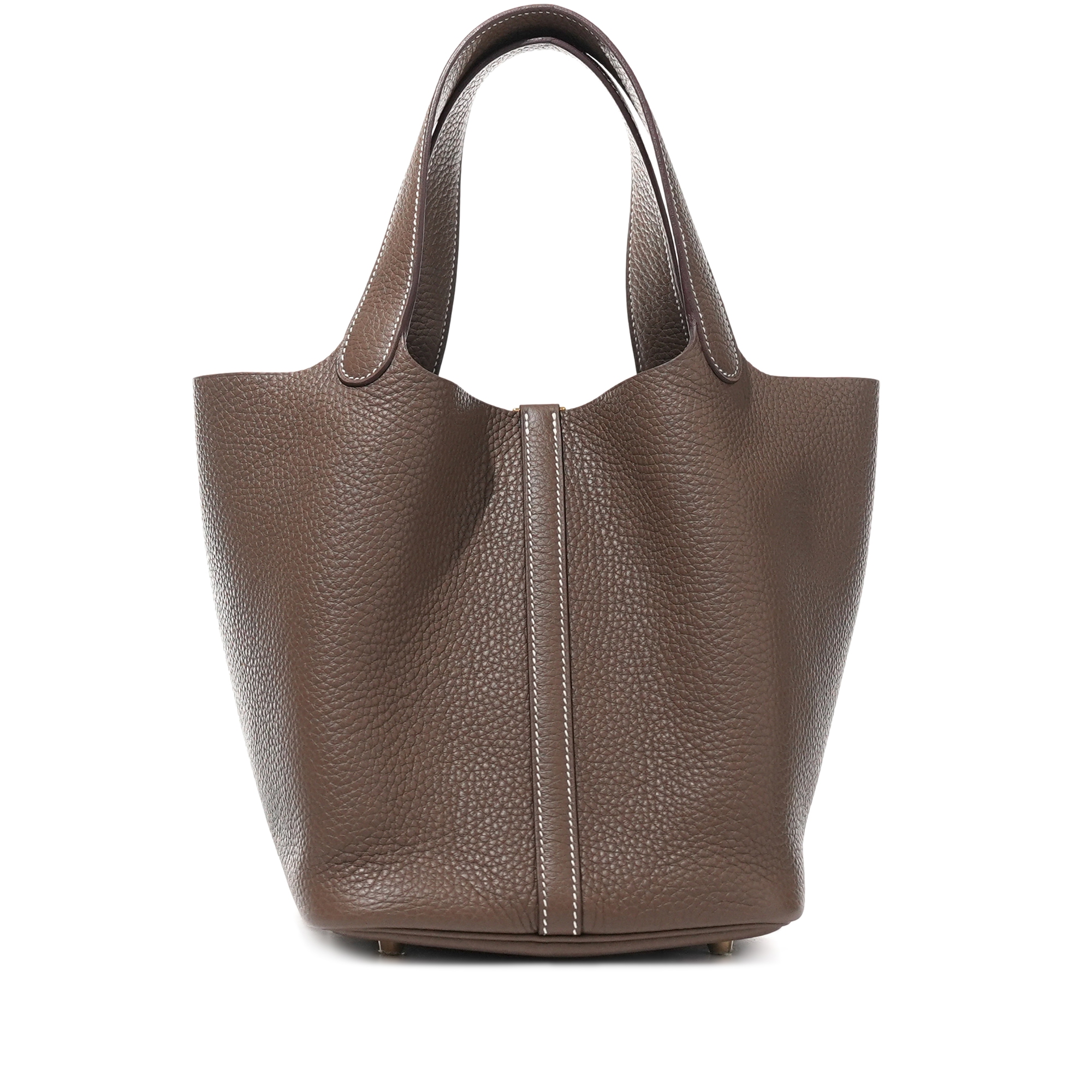 Hermès Etoupe Clemence Picotin Lock 22 Gold Hardware, 2022