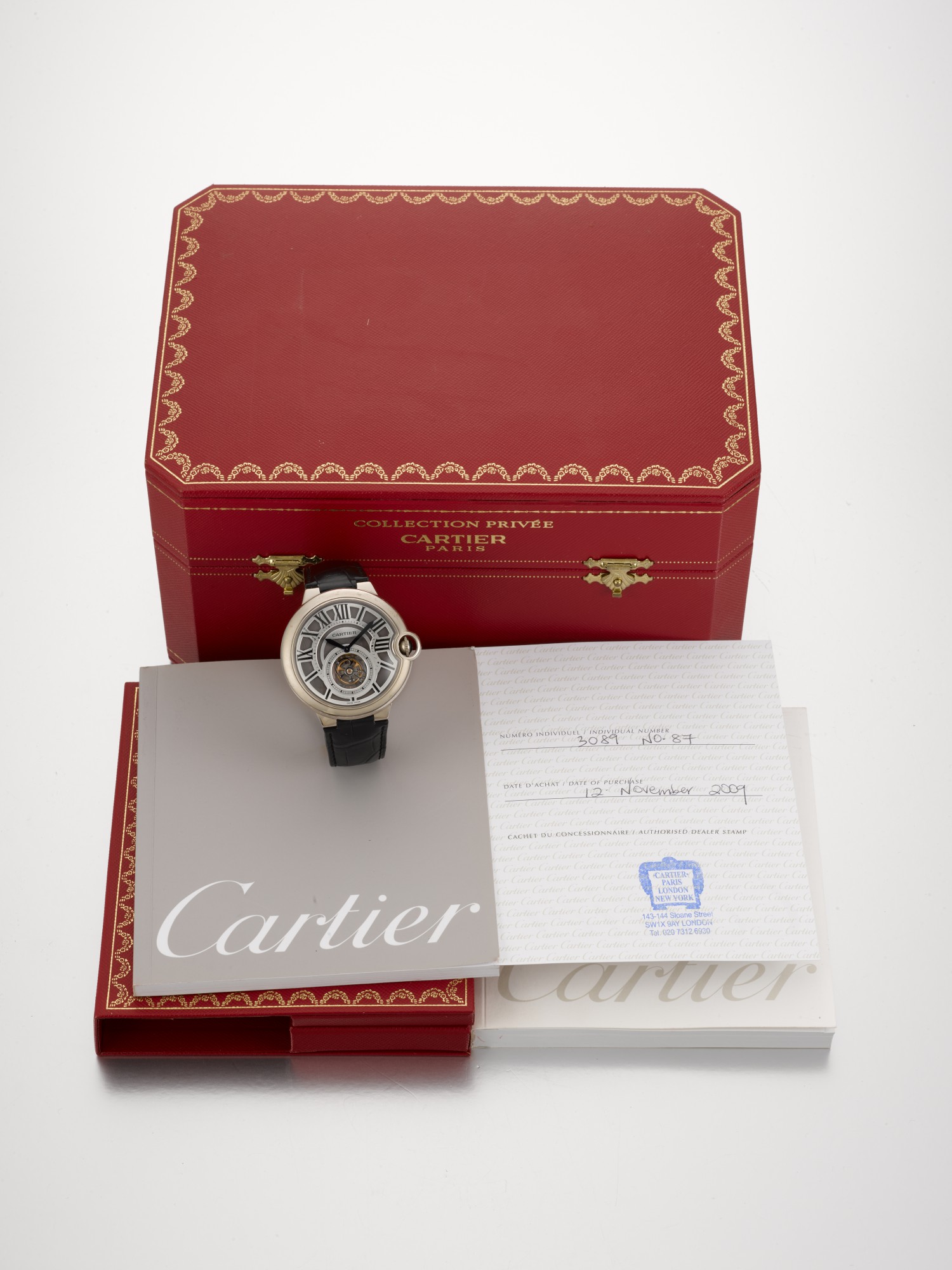 CARTIER | BALLON BLEU, REF 3089, WHITE GOLD FLYING TOURBILLON WRISTWATCH,  CIRCA 2009 | Important Watches | | Sotheby's