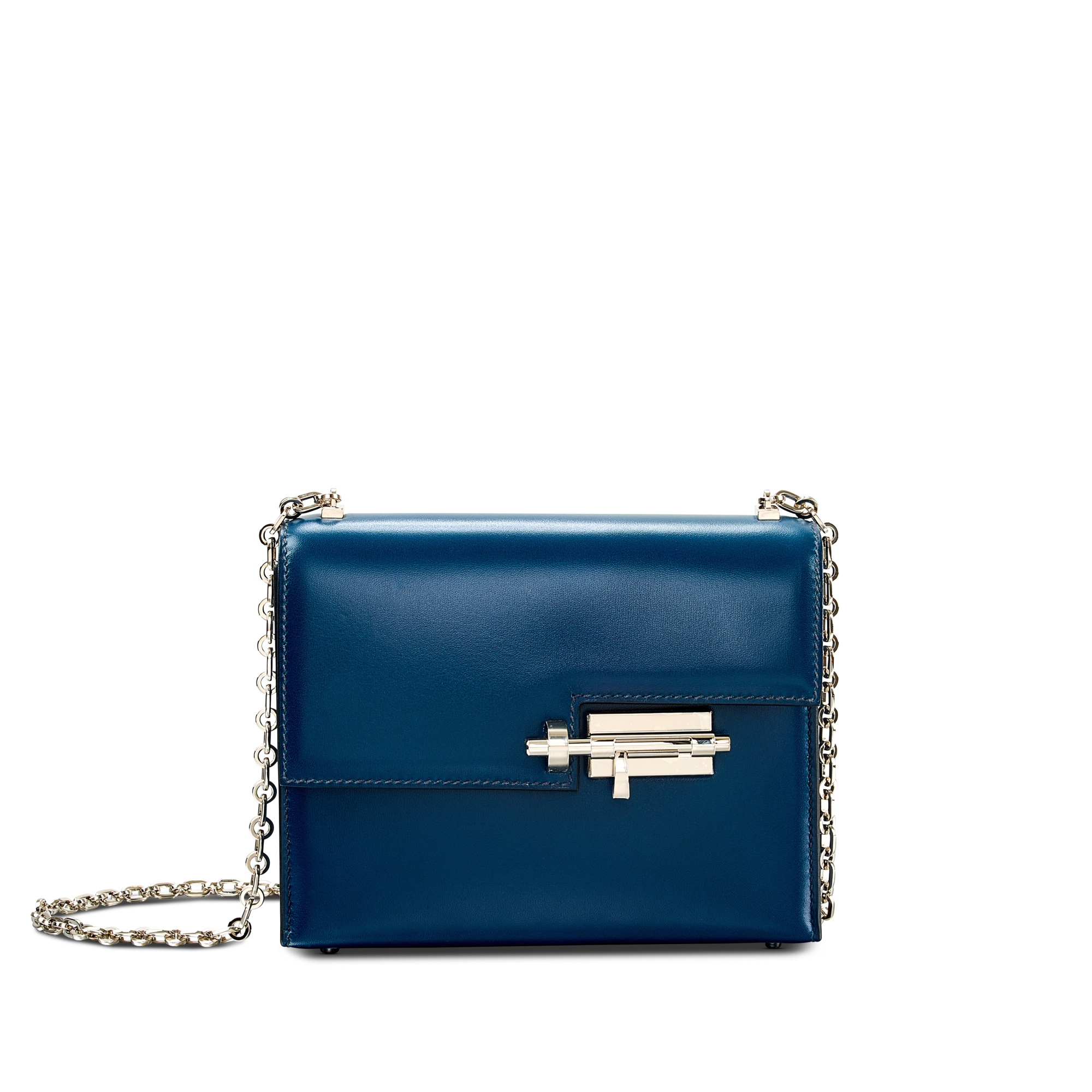 Hermès Bleu De Prusse Box Mini Verrou 17 Palladium Hardware, 2019