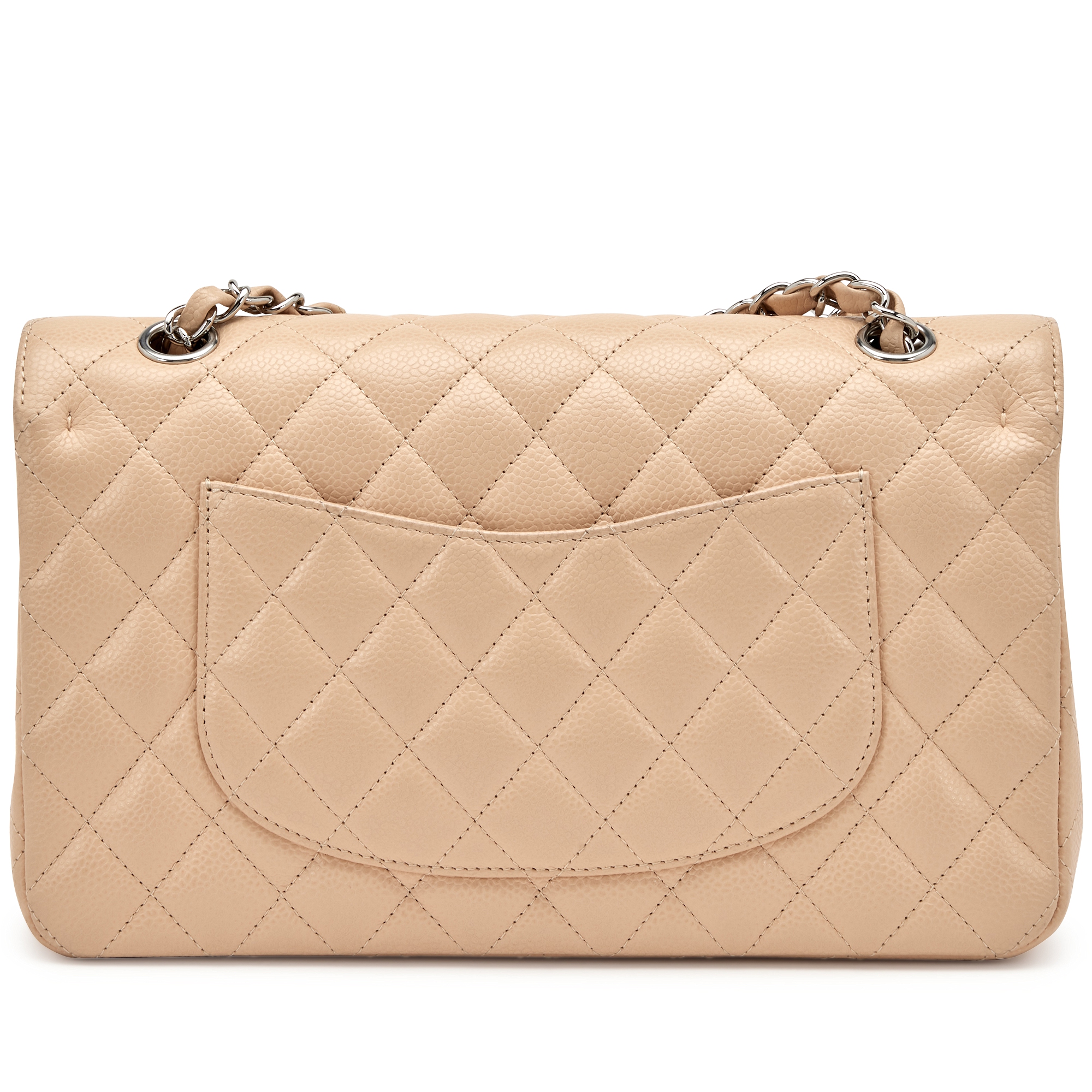 Chanel Beige Iridescent Quilted Medium Flap Gold Hardware, 2019