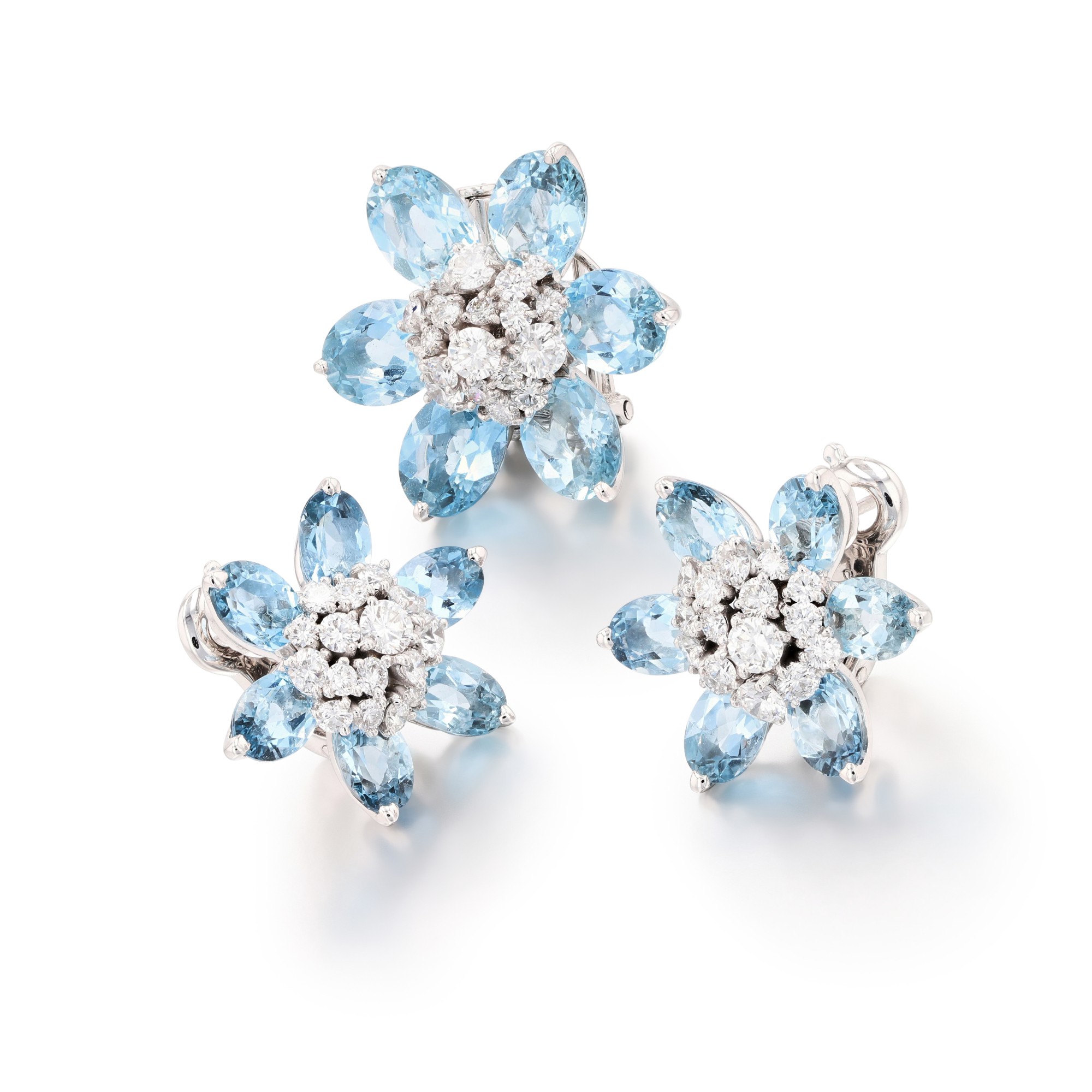 Van Cleef & Arpels Demiparure aiguesmarines et diamants, "Hawaii