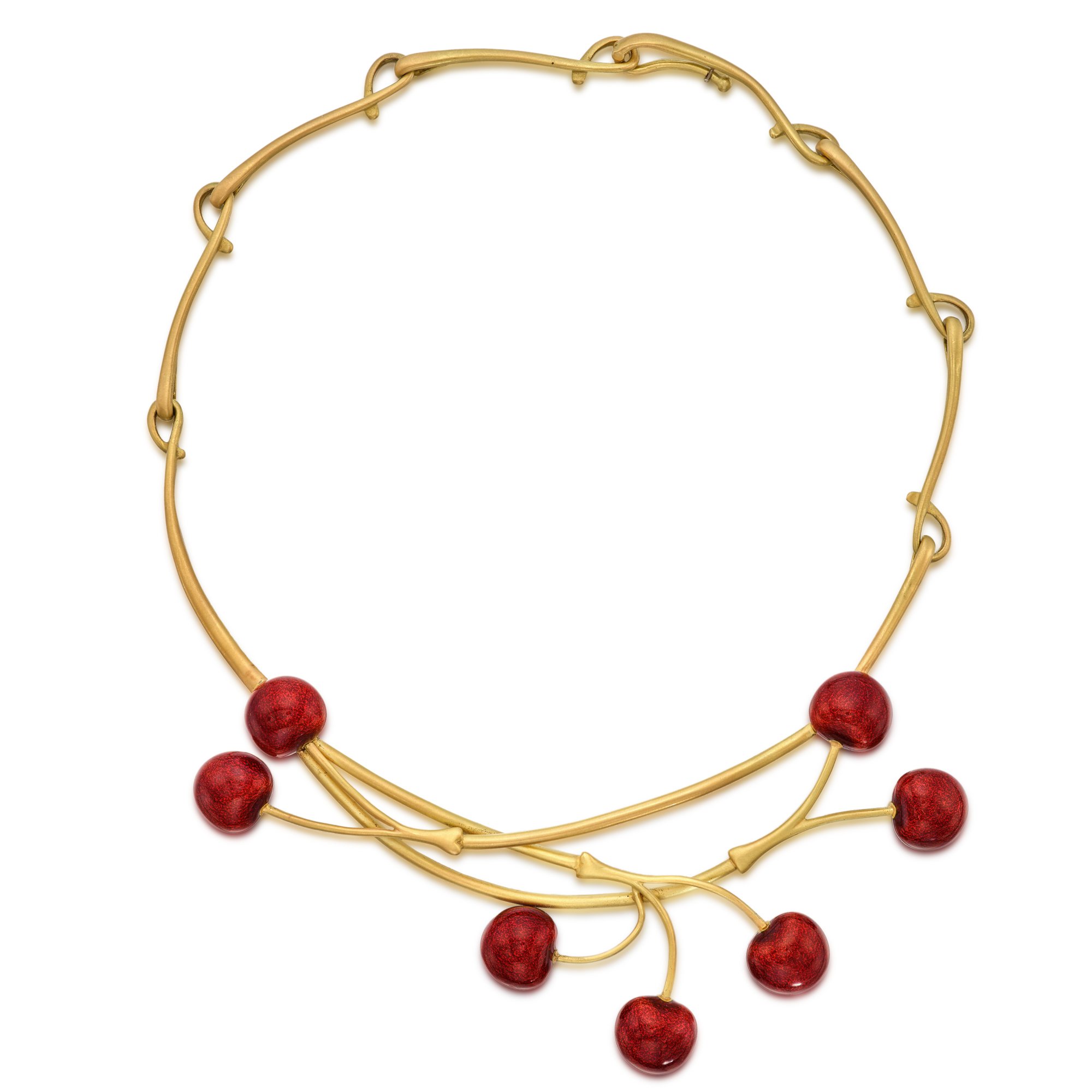 Gold and Enamel 'Cherries' Necklace Important Jewels 2022 Sotheby's
