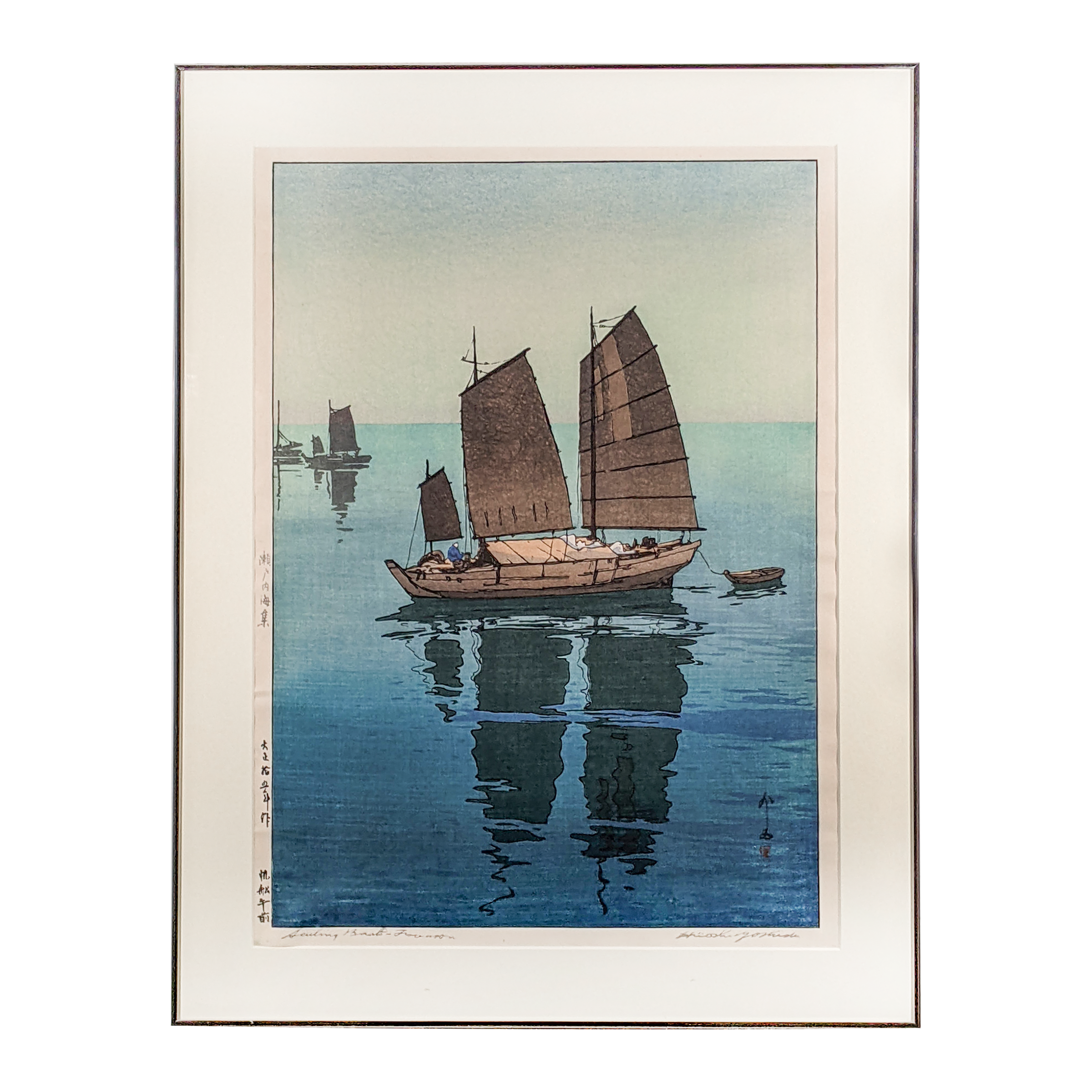 フランソワ・フランクの自筆画✨2艘のヨット フランソワ・フランクの