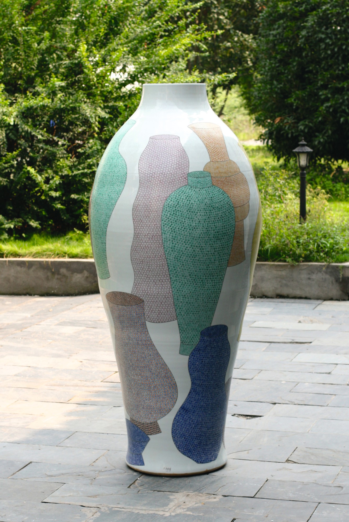 A MASSIVE FELICITY AYLIEFF VASE POTS ON POTS II CIRCA 2014 Selected Meissen and Other