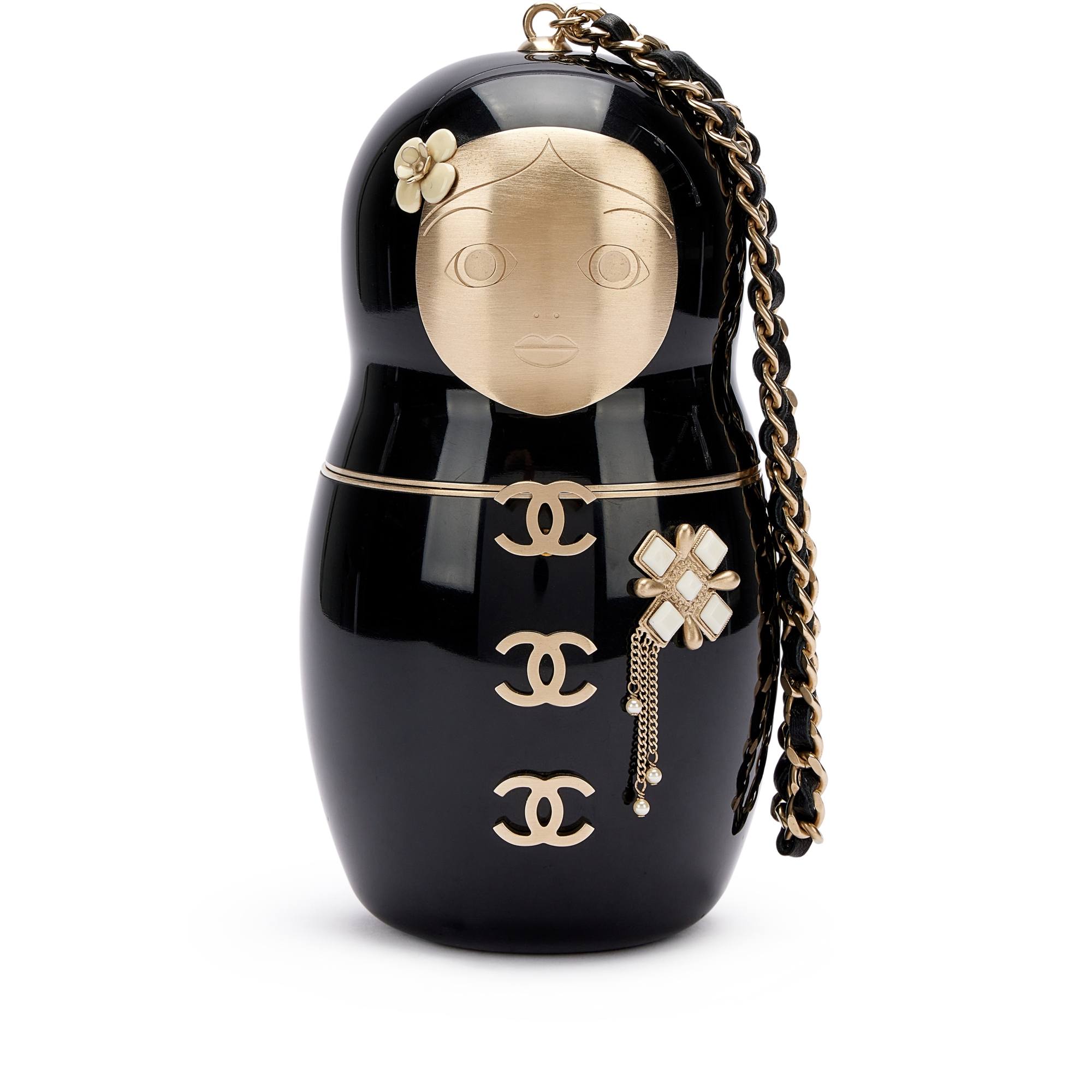 【まるちゃん様】CHANEL クッション 2個セット Chanel Black Lucite Métiers D'art Paris-Moscou Matryoshka Brushed
