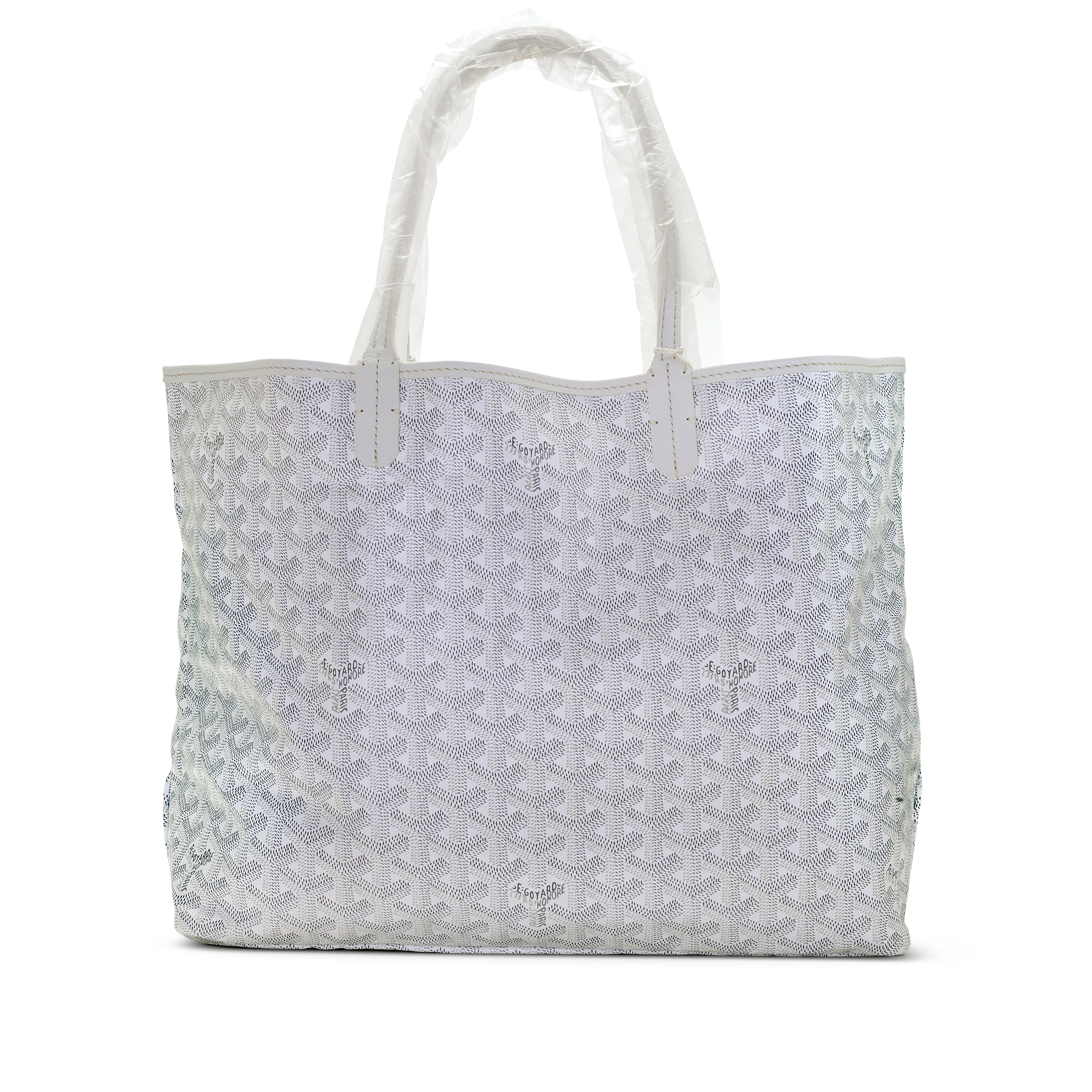 Goyard White Goyardine Canvas And Chevroches Calfskin Saint Louis 
