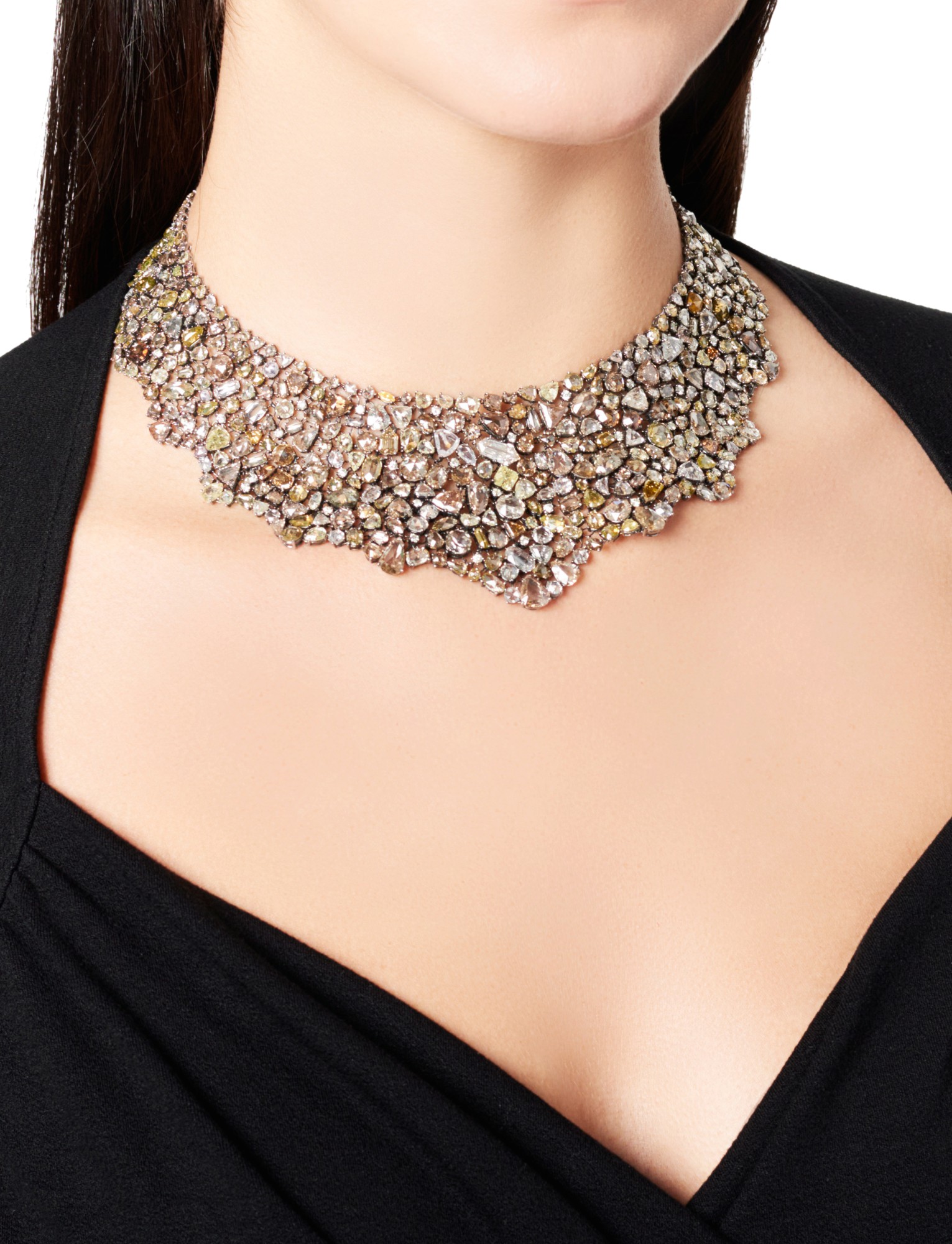 Colored Diamond and Diamond Necklace Lorraine Schwartz 彩色鑽石配鑽石項鏈 Magnificent Jewels