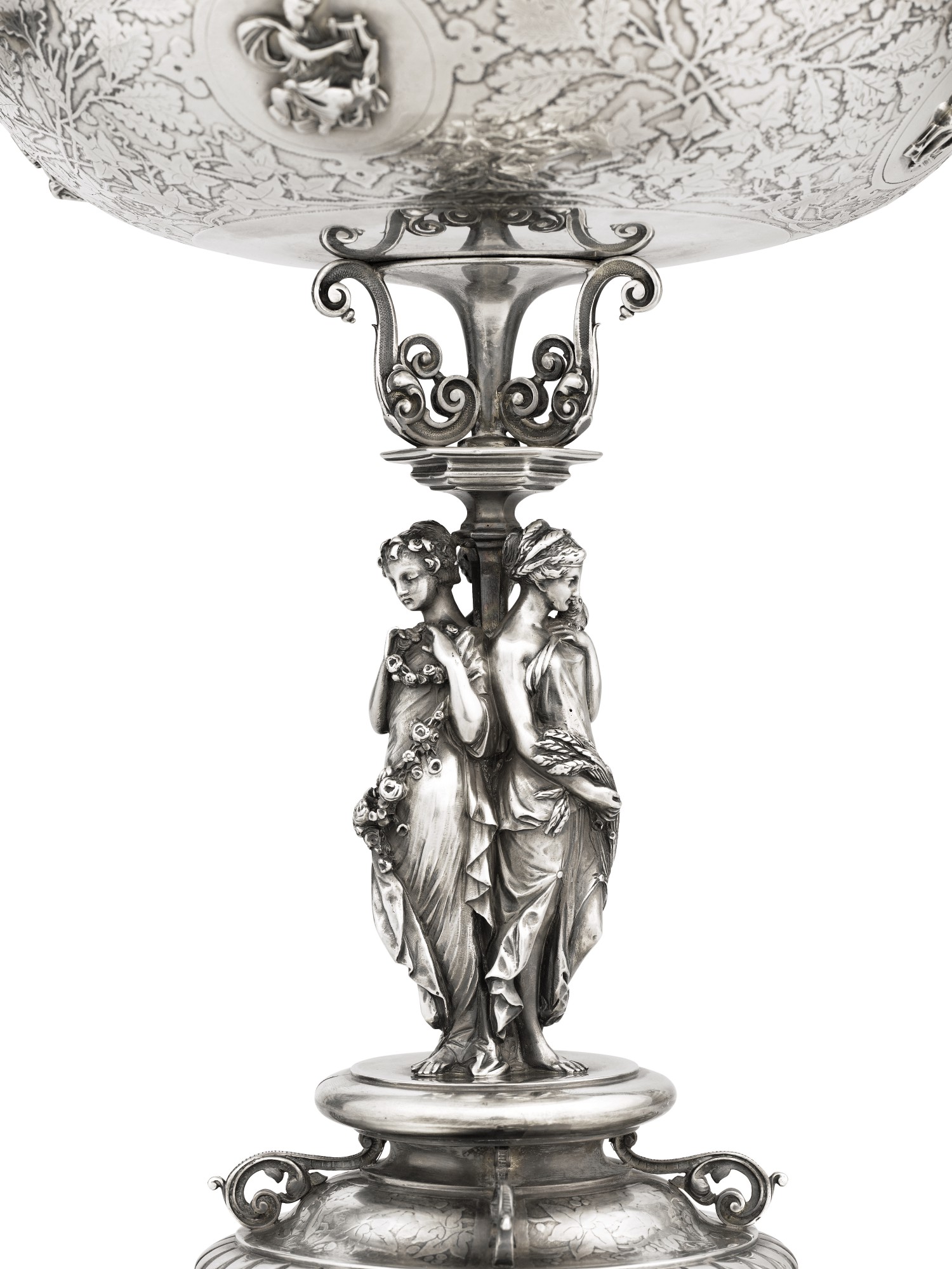 A SILVER TAZZA, FRANÇOISDÉSIRÉ FROMENTMEURICE, PARIS, 1851 COUPE