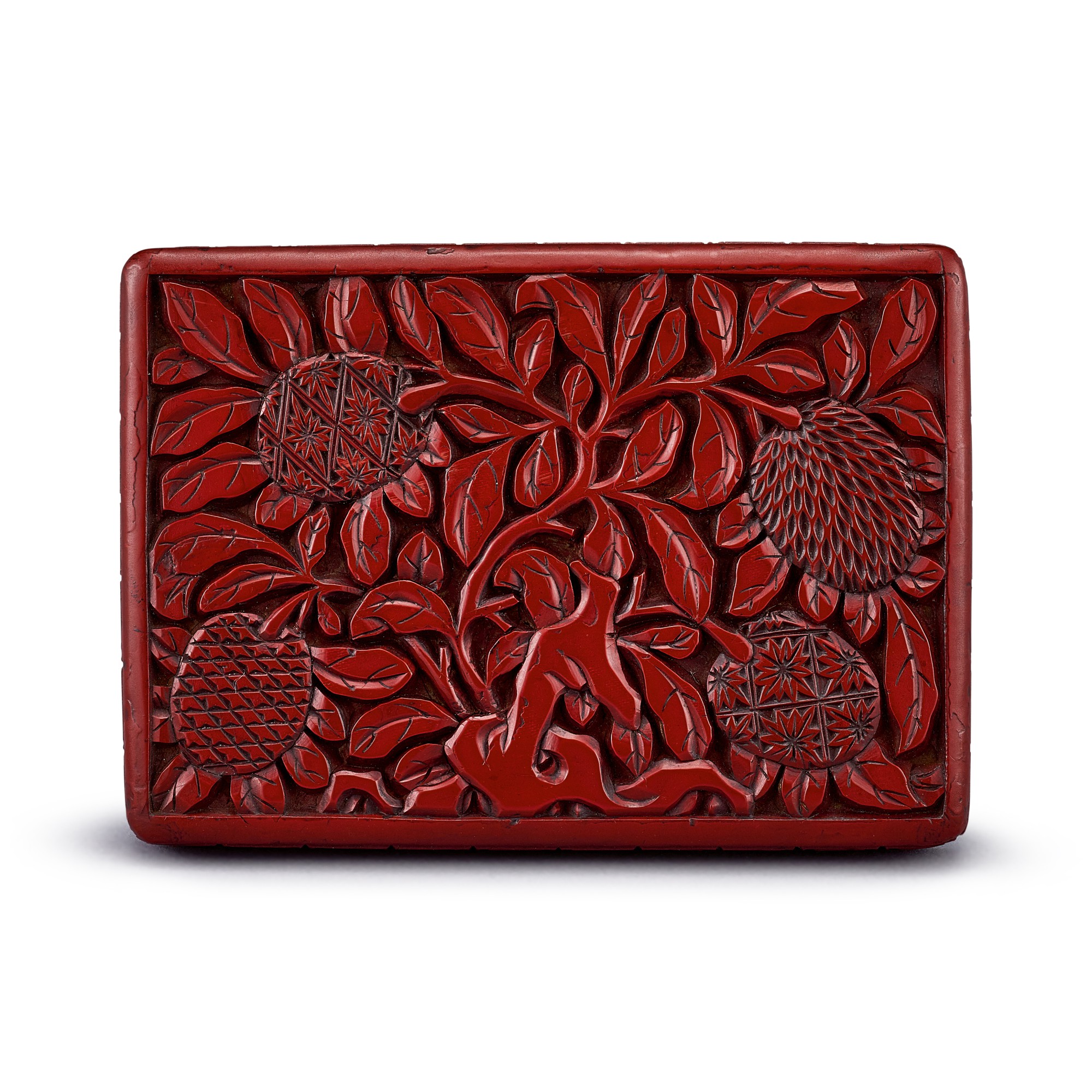 A cinnabar lacquer 'lychee' rectangular box and cover Ming dynasty ...