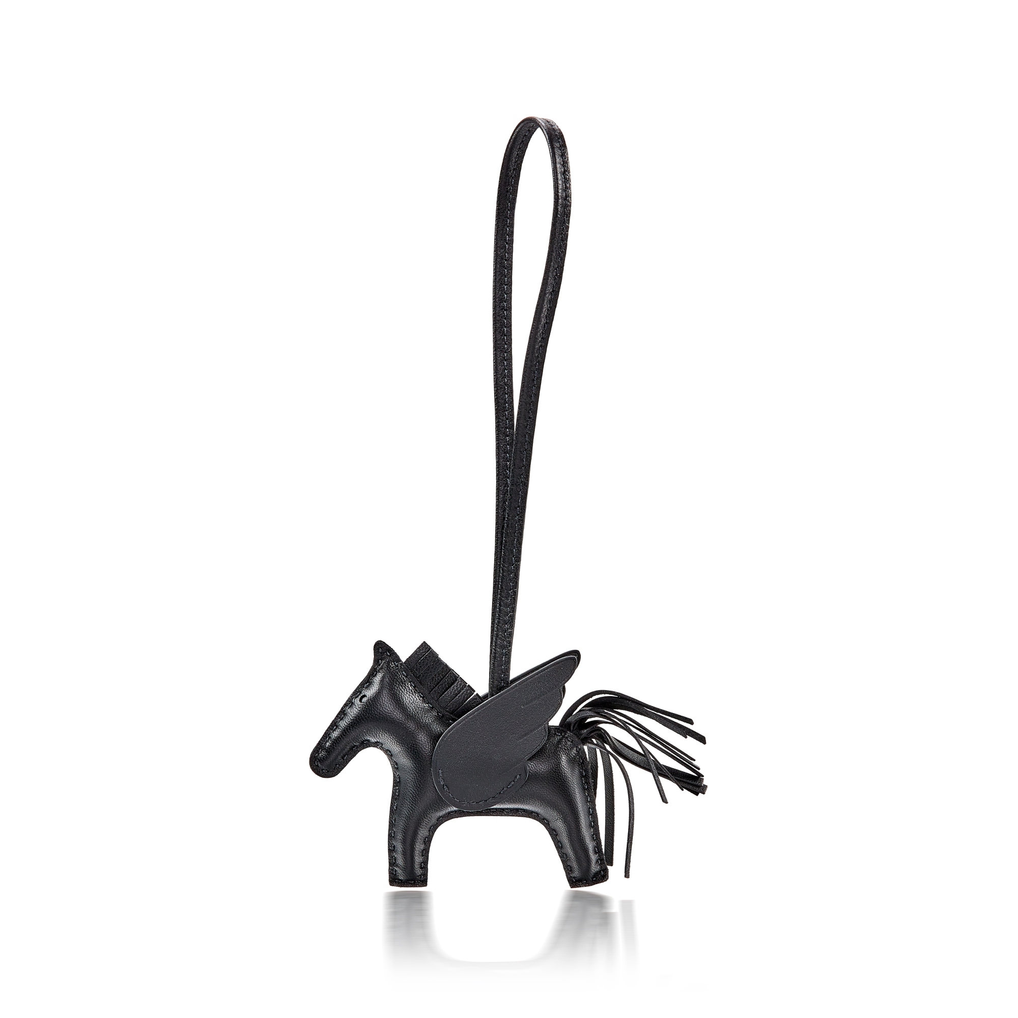 Portachiavi Mini Borsa Cavallo Rodeo Charm In Agnello Con Pegaso - Nuovo Arrivo
