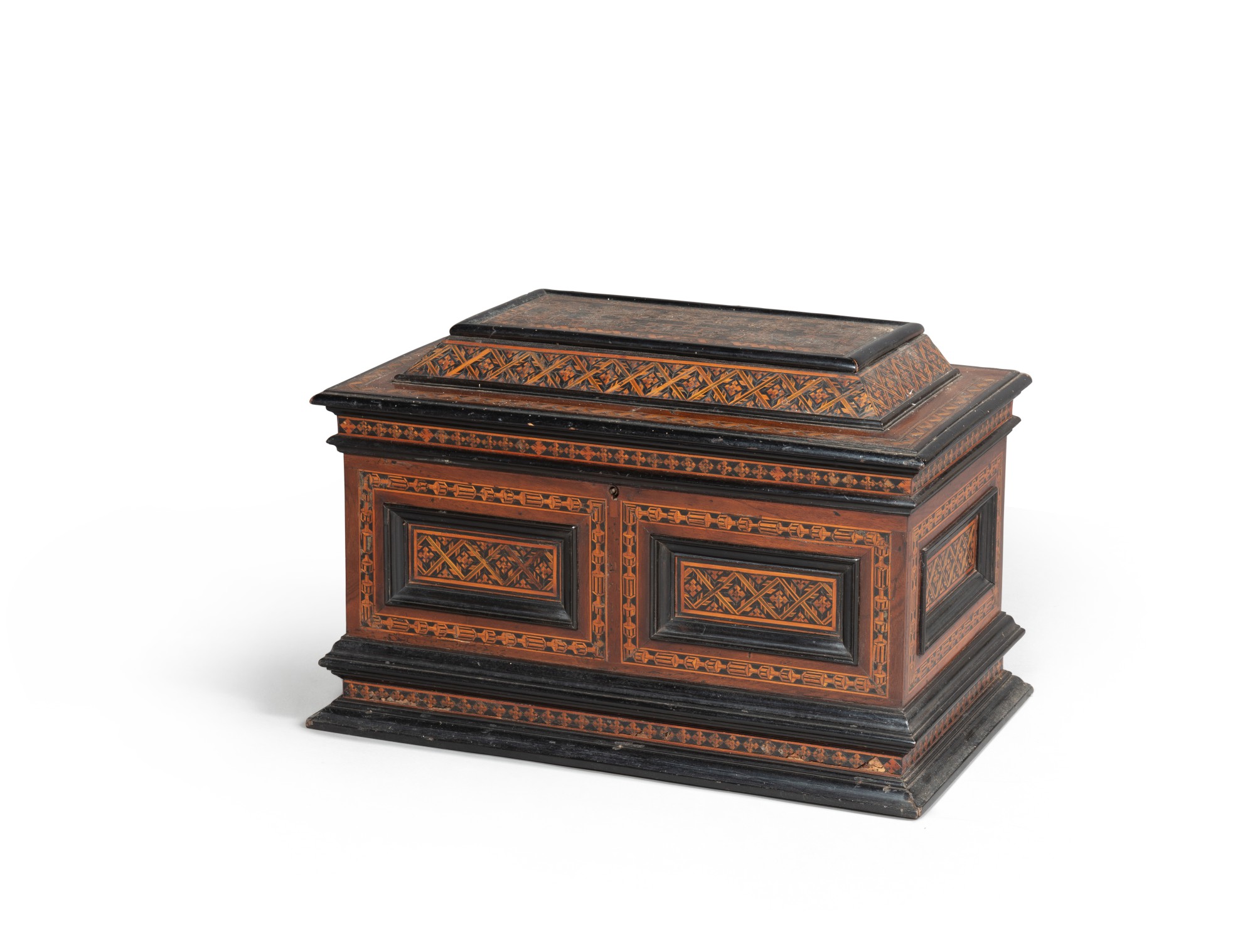 A marquetry box, Tuscany, last third 19th century with some 16th ...