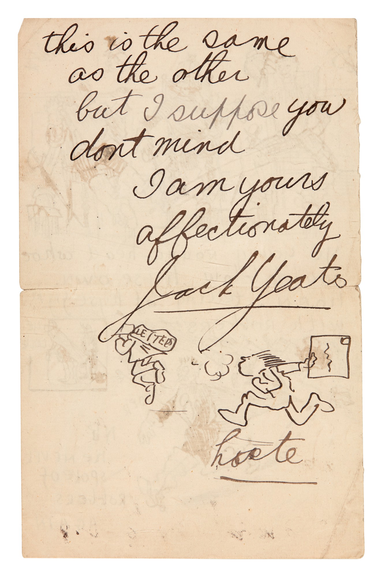 YEATS, JACK B. | Illustrated autograph letter signed, to his cousin ...
