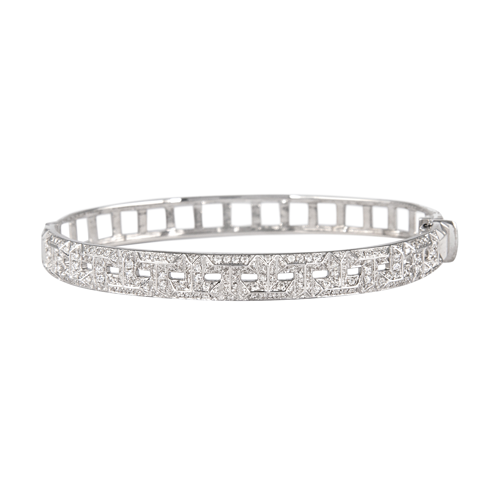 White Gold And Diamond Bangle Bracelet Available For Immediate Sale At Sotheby’s