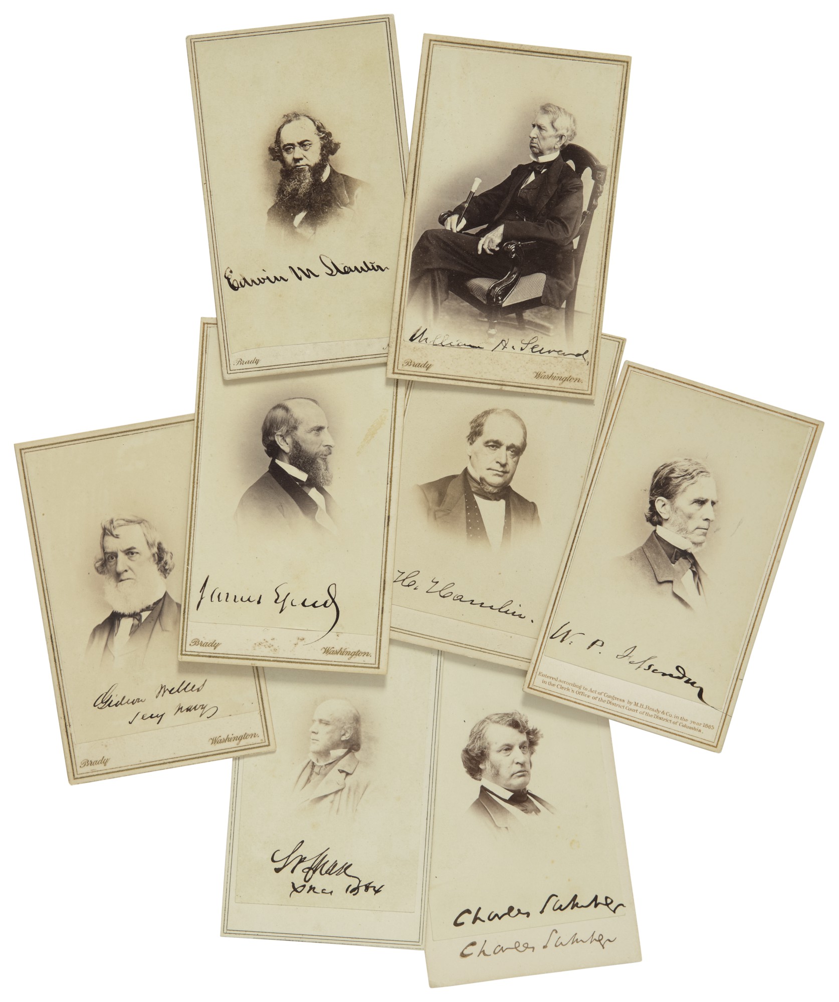 Group Of Signed Photographs Of Abraham Lincoln S Cabinet And