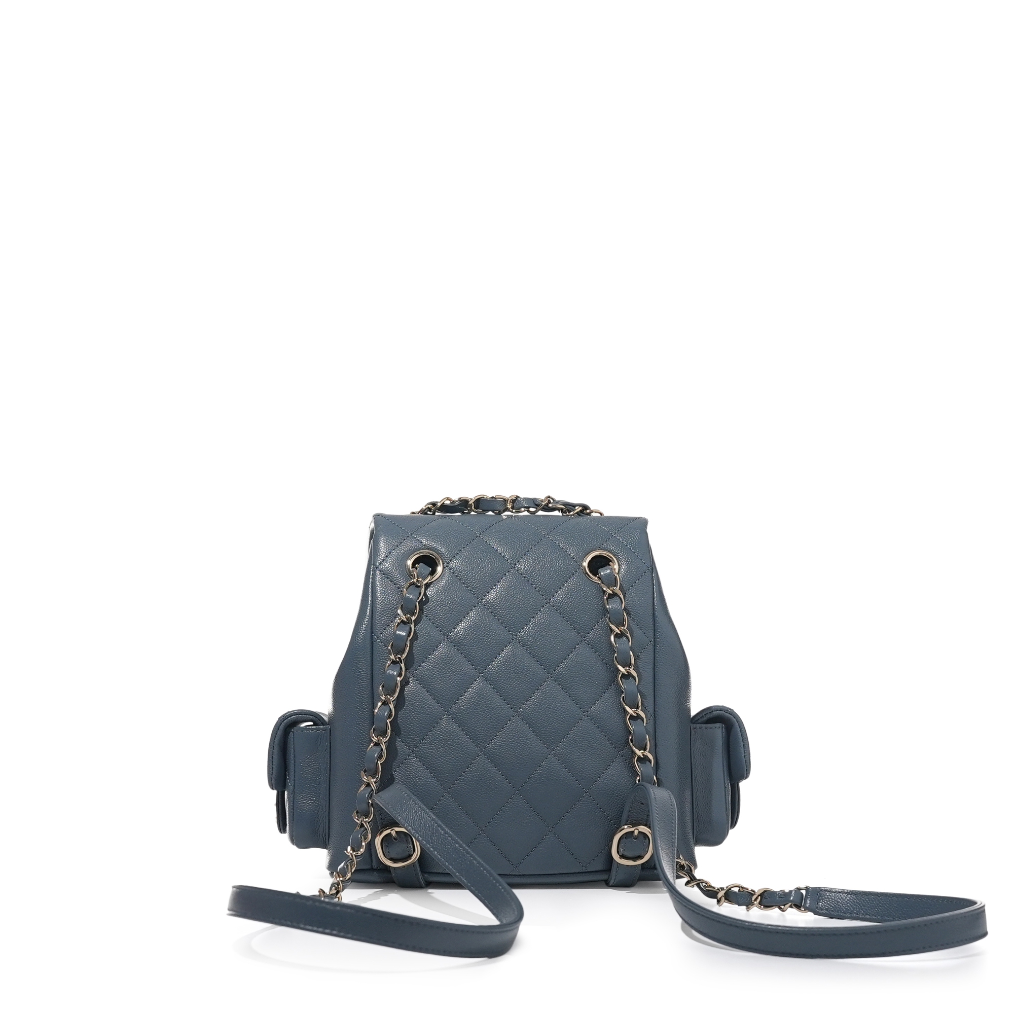 Chanel Duma Medium Backpack Blue
Calfskin Leather Bag Gold Hardware Chanel Duma Backpack Medium Navy Calfskin Gold Hardware 23P  main image 3