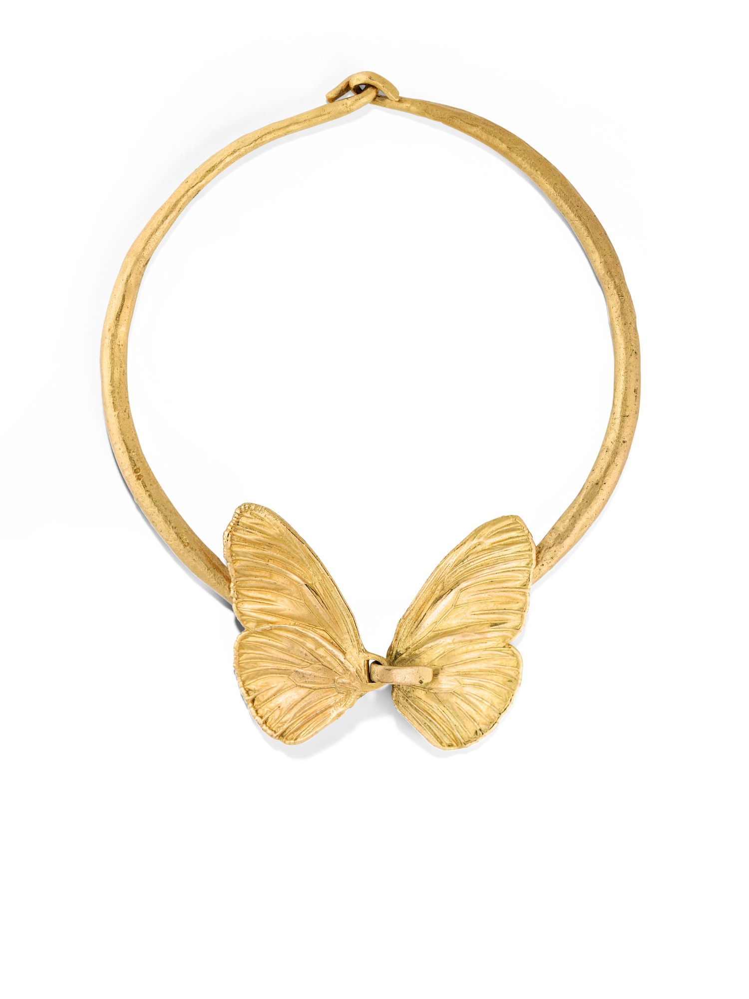 COLLIER BRONZE DORÉ, "PAPILLON", CLAUDE LALANNE GILT BRONZE NECKLACE, 'BUTTERFLY', CLAUDE