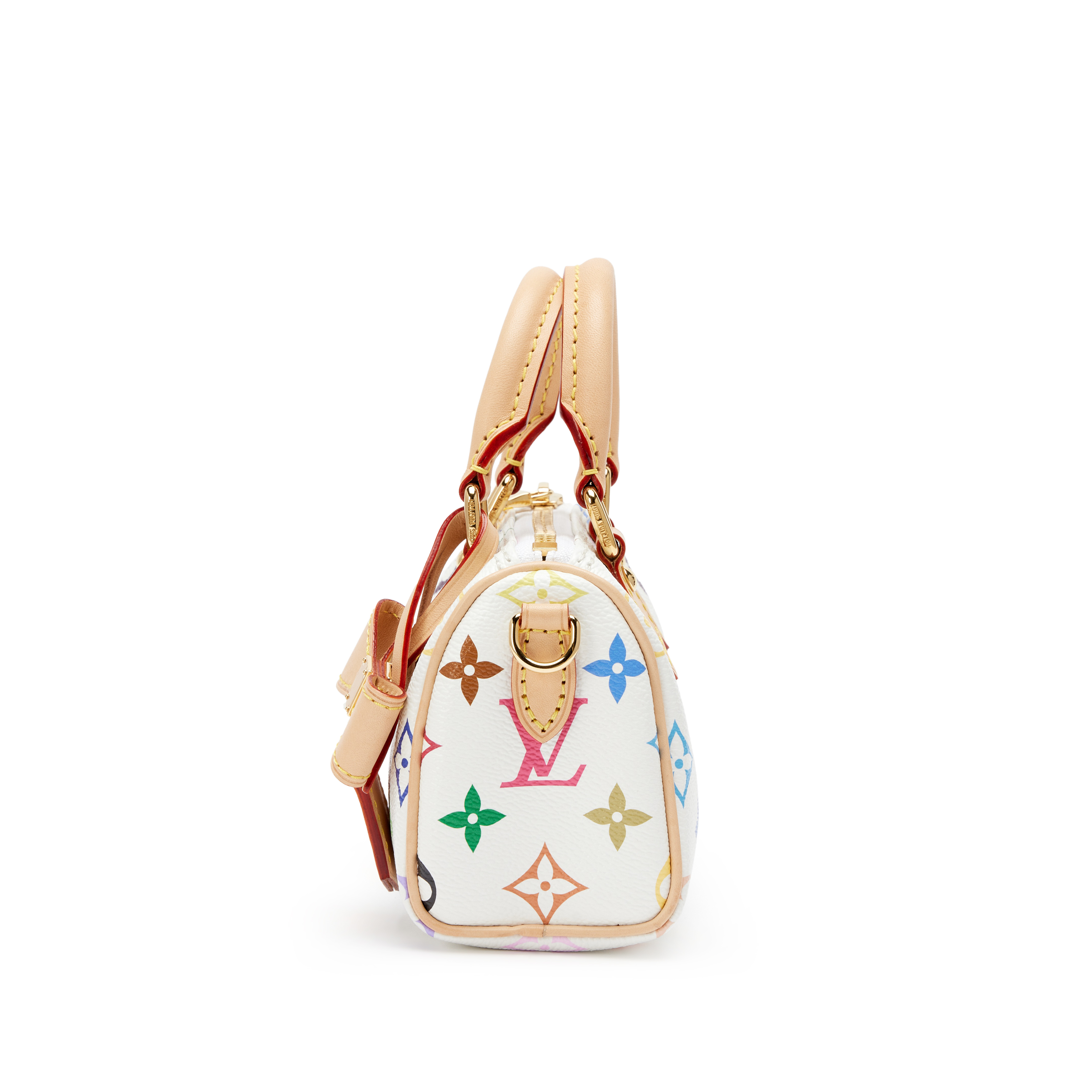Louis Vuitton Takashi Murakami White Multicolore Monogram Coated