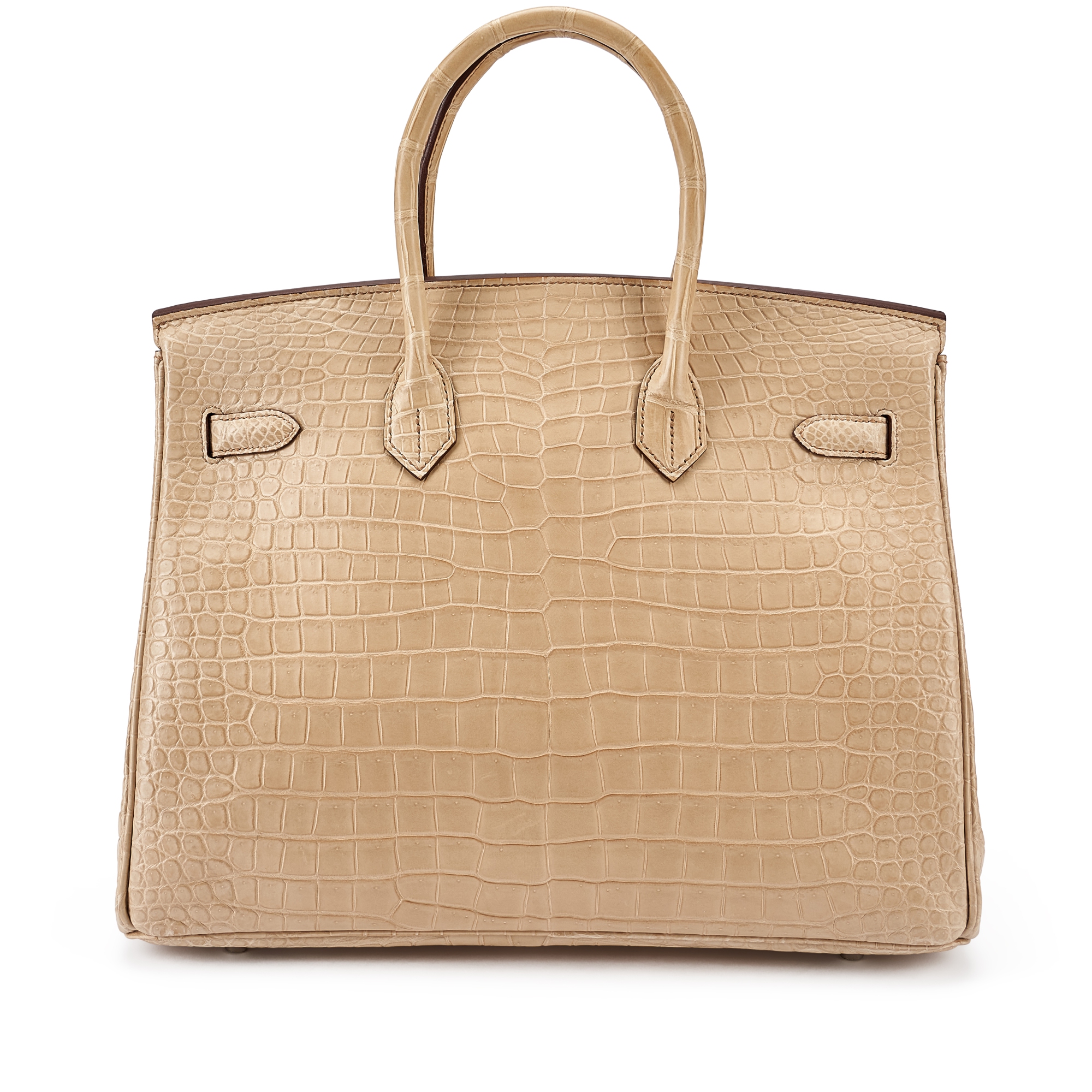Poussiere Matte Porosus Crocodile Birkin 35 Palladium Hardware, 2008
